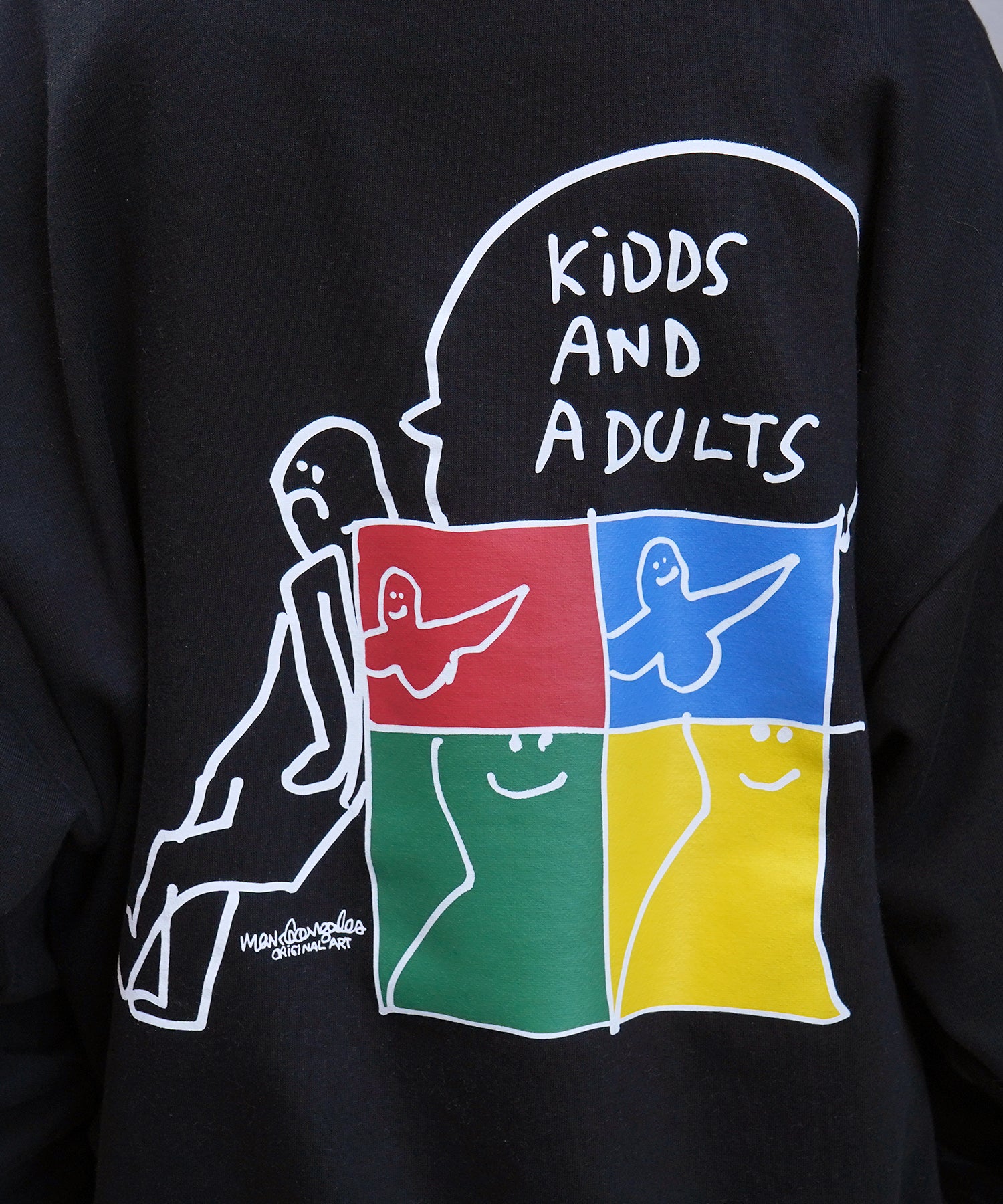 【MARK GONZALES ARTWORK COLLECTION / マーク ゴンザレス】別注 ビッグシルエット イラストバックプリント プルオーバースウェット