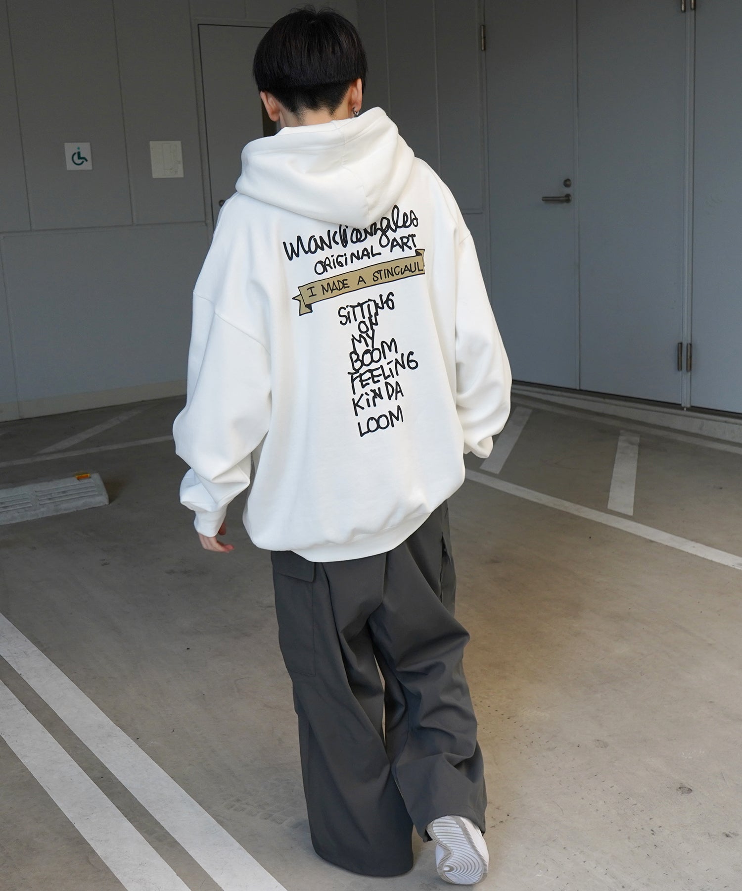 【MARK GONZALES ARTWORK COLLECTION / マーク ゴンザレス】別注 ビッグシルエット イラストバックプリント プルオーバーパーカー