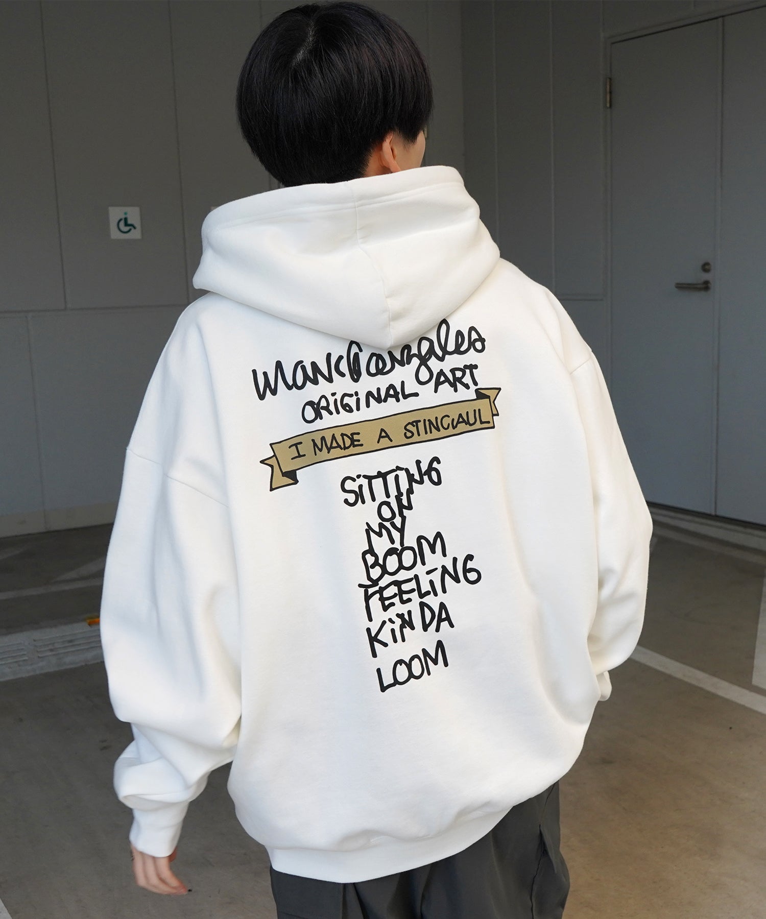 【MARK GONZALES ARTWORK COLLECTION / マーク ゴンザレス】別注 ビッグシルエット イラストバックプリント プルオーバーパーカー