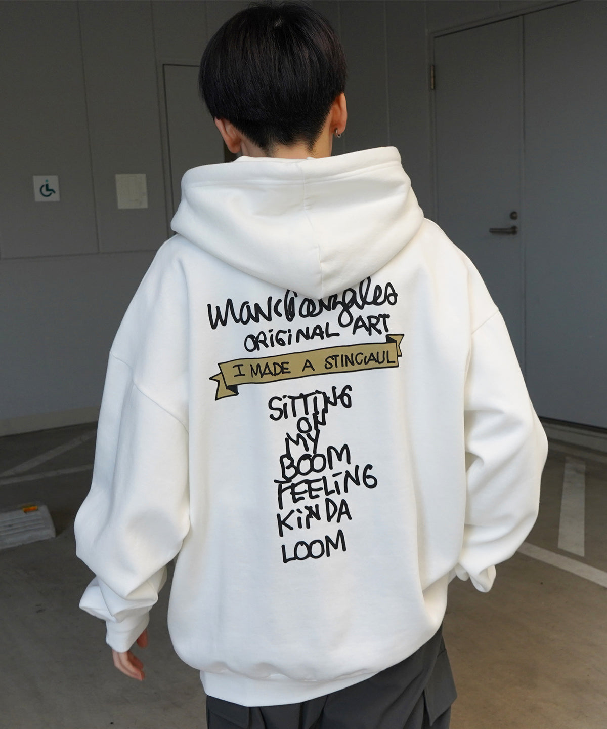 【MARK GONZALES ARTWORK COLLECTION / マーク ゴンザレス】別注 ビッグシルエット イラストバックプリント プルオーバーパーカー