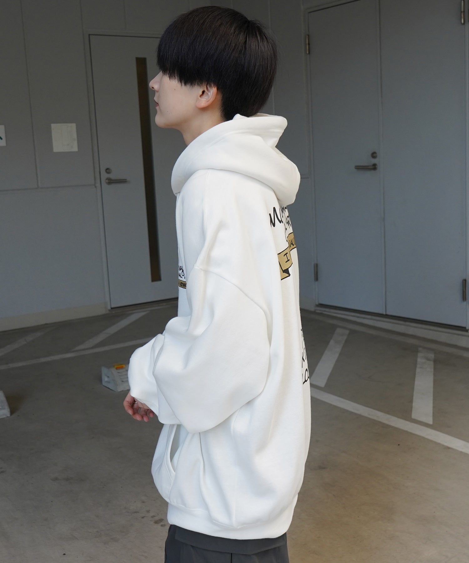 【MARK GONZALES ARTWORK COLLECTION / マーク ゴンザレス】別注 ビッグシルエット イラストバックプリント プルオーバーパーカー