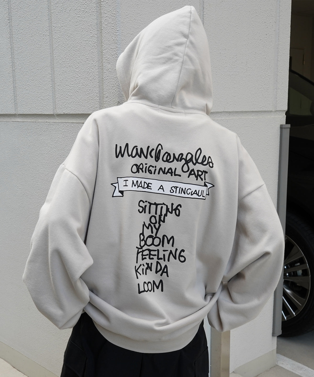 【MARK GONZALES ARTWORK COLLECTION / マーク ゴンザレス】別注 ビッグシルエット イラストバックプリント プルオーバーパーカー