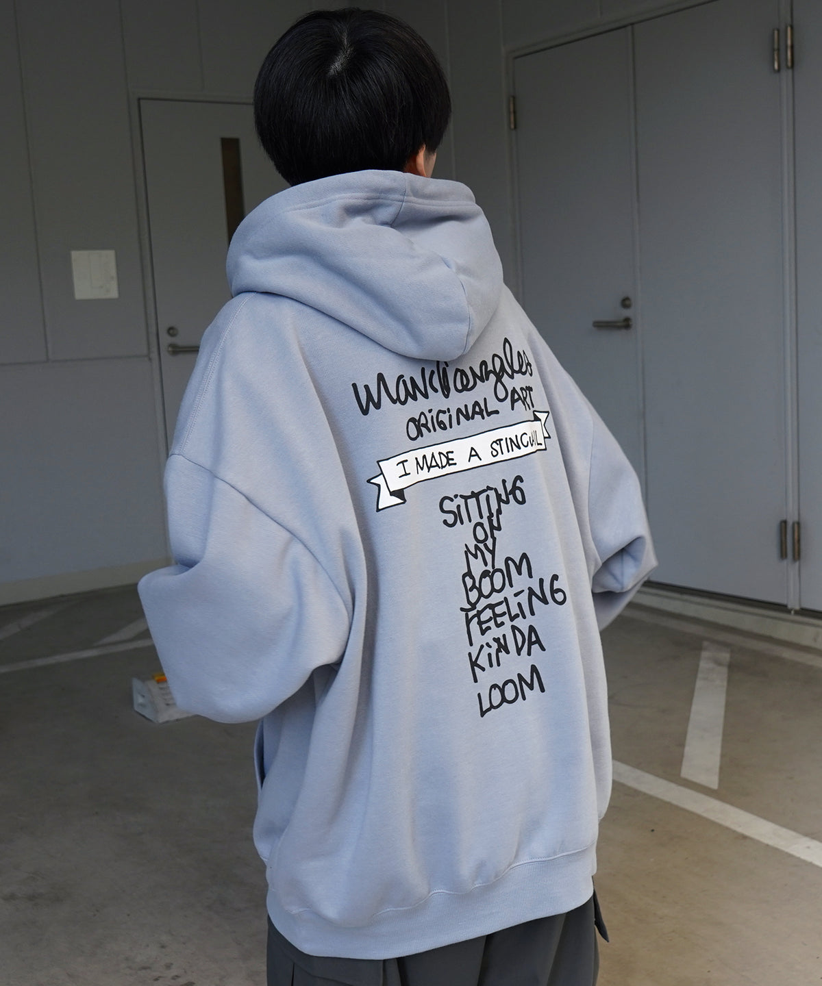 【MARK GONZALES ARTWORK COLLECTION / マーク ゴンザレス】別注 ビッグシルエット イラストバックプリント プルオーバーパーカー