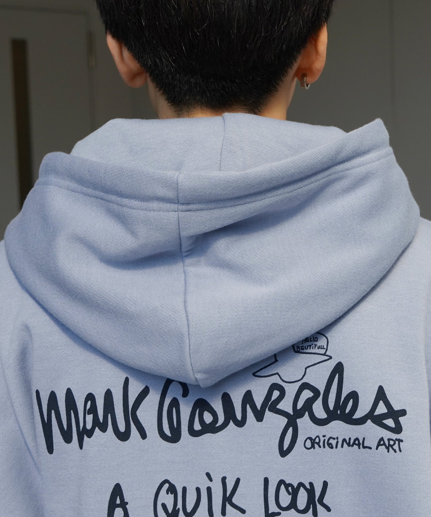 【MARK GONZALES ARTWORK COLLECTION / マーク ゴンザレス】別注 ビッグシルエット イラストバックプリント プルオーバーパーカー