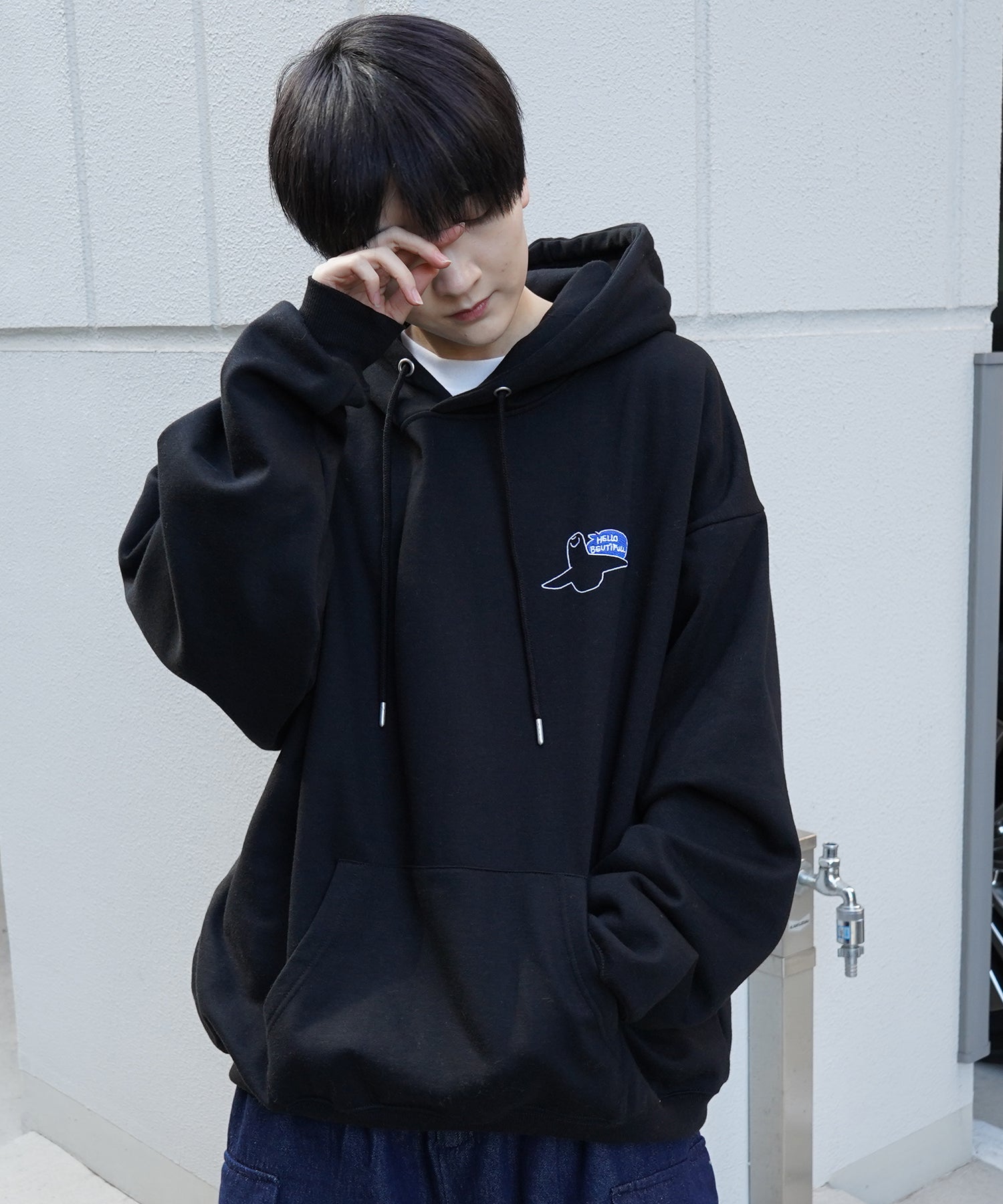 【MARK GONZALES ARTWORK COLLECTION / マーク ゴンザレス】別注 ビッグシルエット イラストバックプリント プルオーバーパーカー