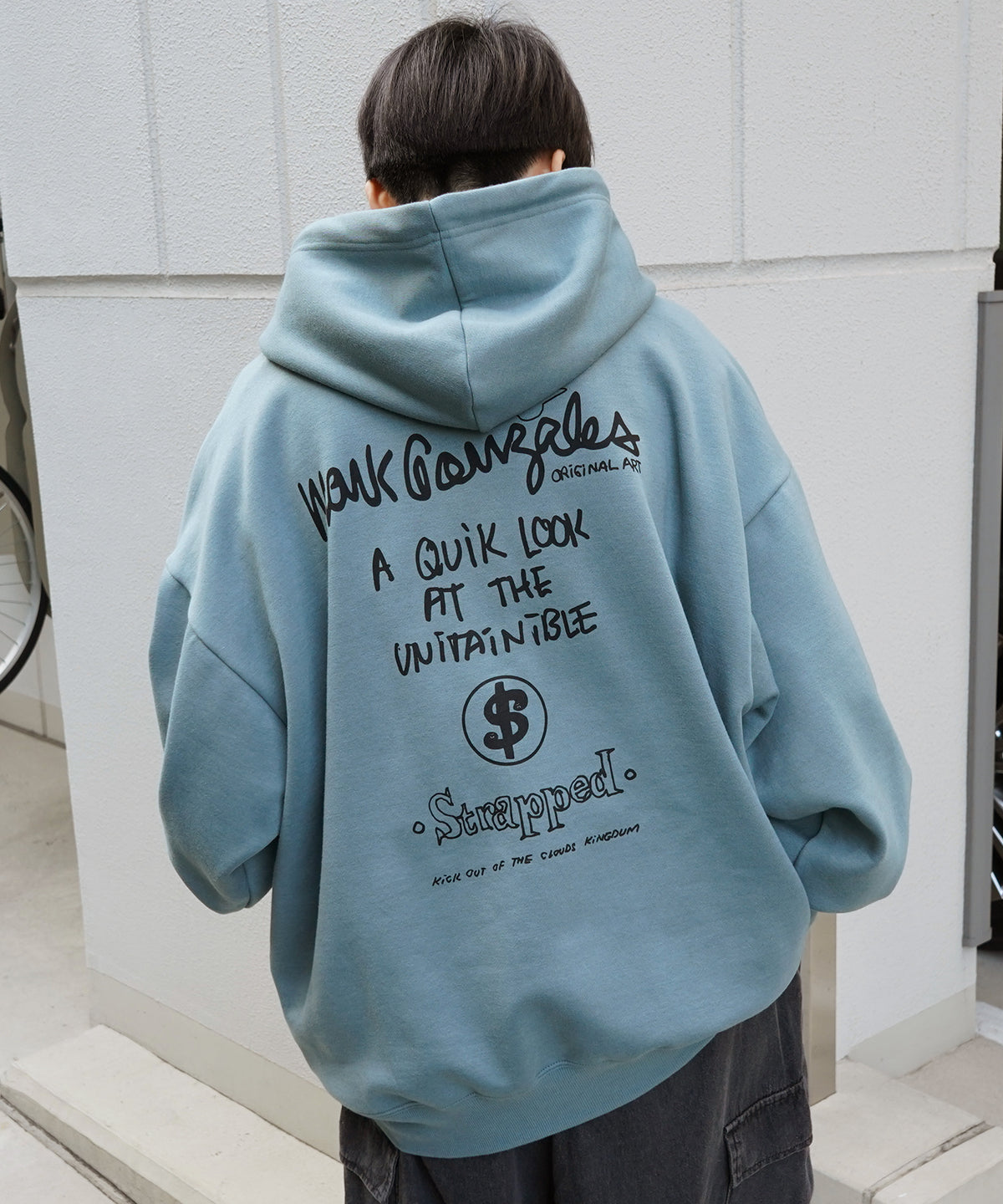 【MARK GONZALES ARTWORK COLLECTION / マーク ゴンザレス】別注 ビッグシルエット イラストバックプリント プルオーバーパーカー