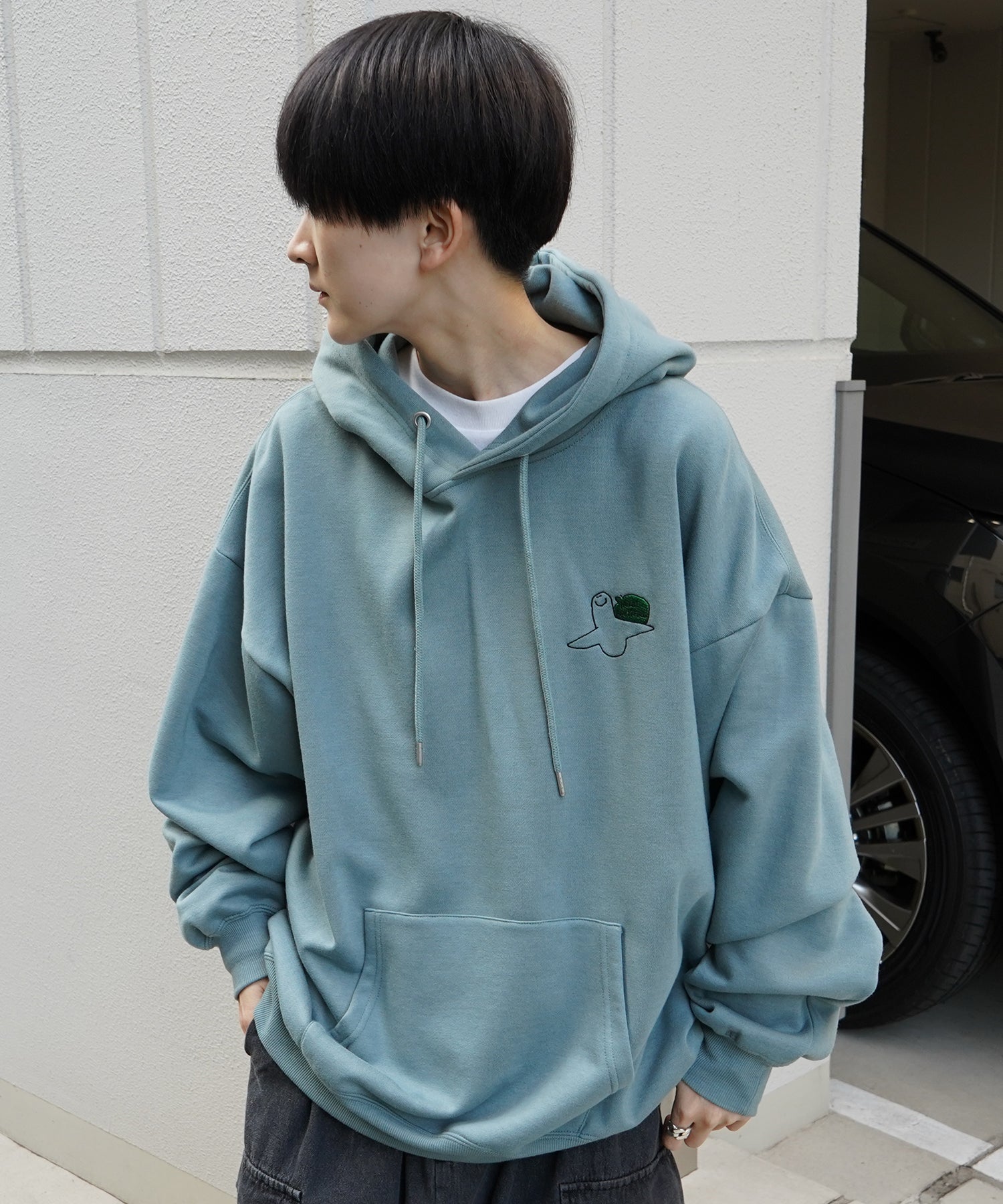 【MARK GONZALES ARTWORK COLLECTION / マーク ゴンザレス】別注 ビッグシルエット イラストバックプリント プルオーバーパーカー