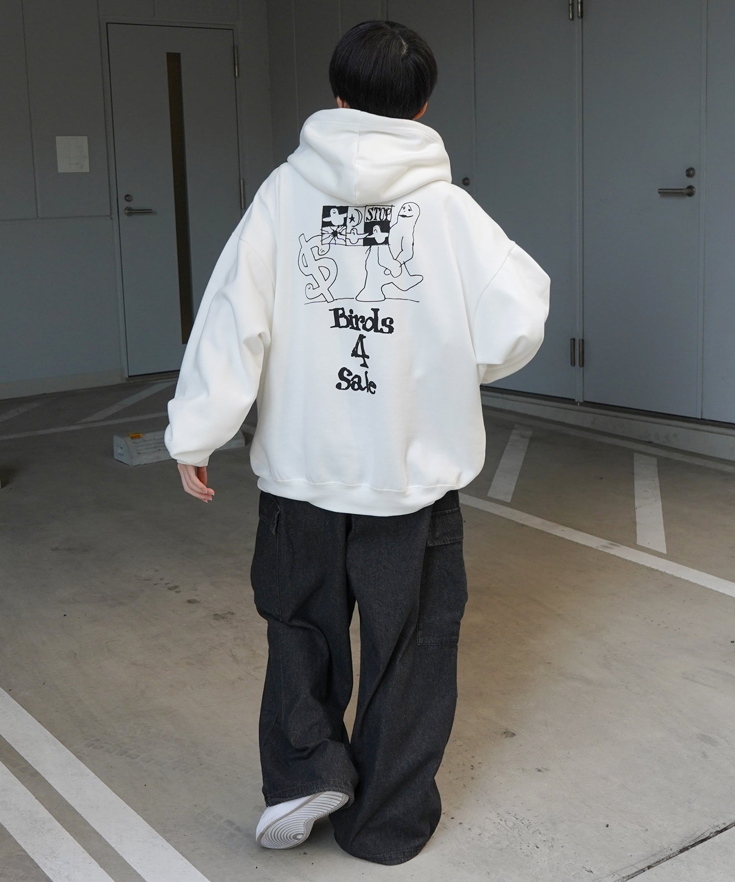 【MARK GONZALES ARTWORK COLLECTION / マーク ゴンザレス】別注 ビッグシルエット イラストバックプリント プルオーバーパーカー