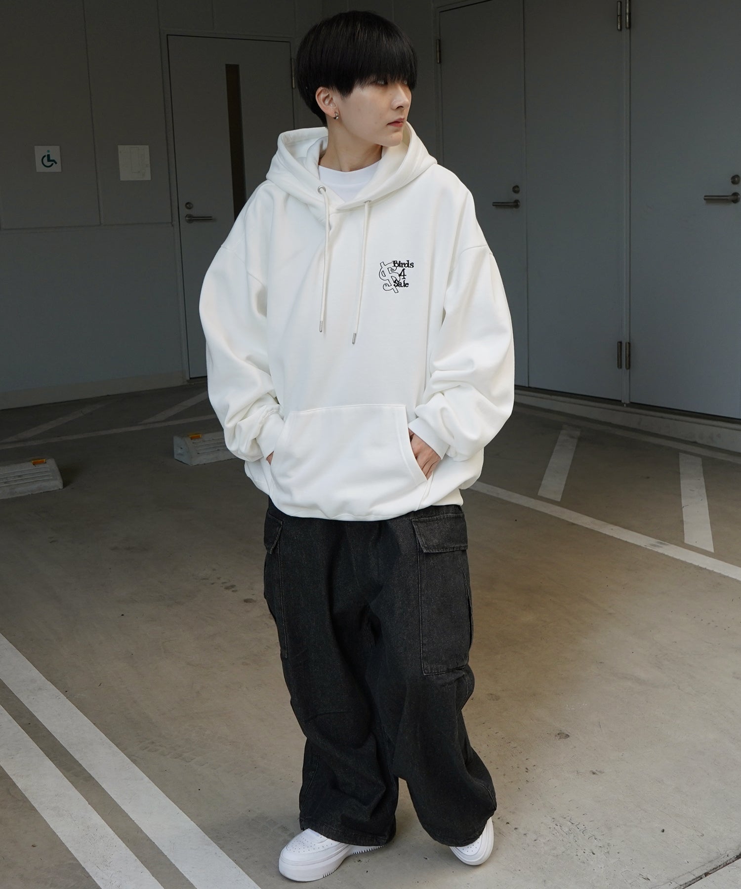 【MARK GONZALES ARTWORK COLLECTION / マーク ゴンザレス】別注 ビッグシルエット イラストバックプリント プルオーバーパーカー