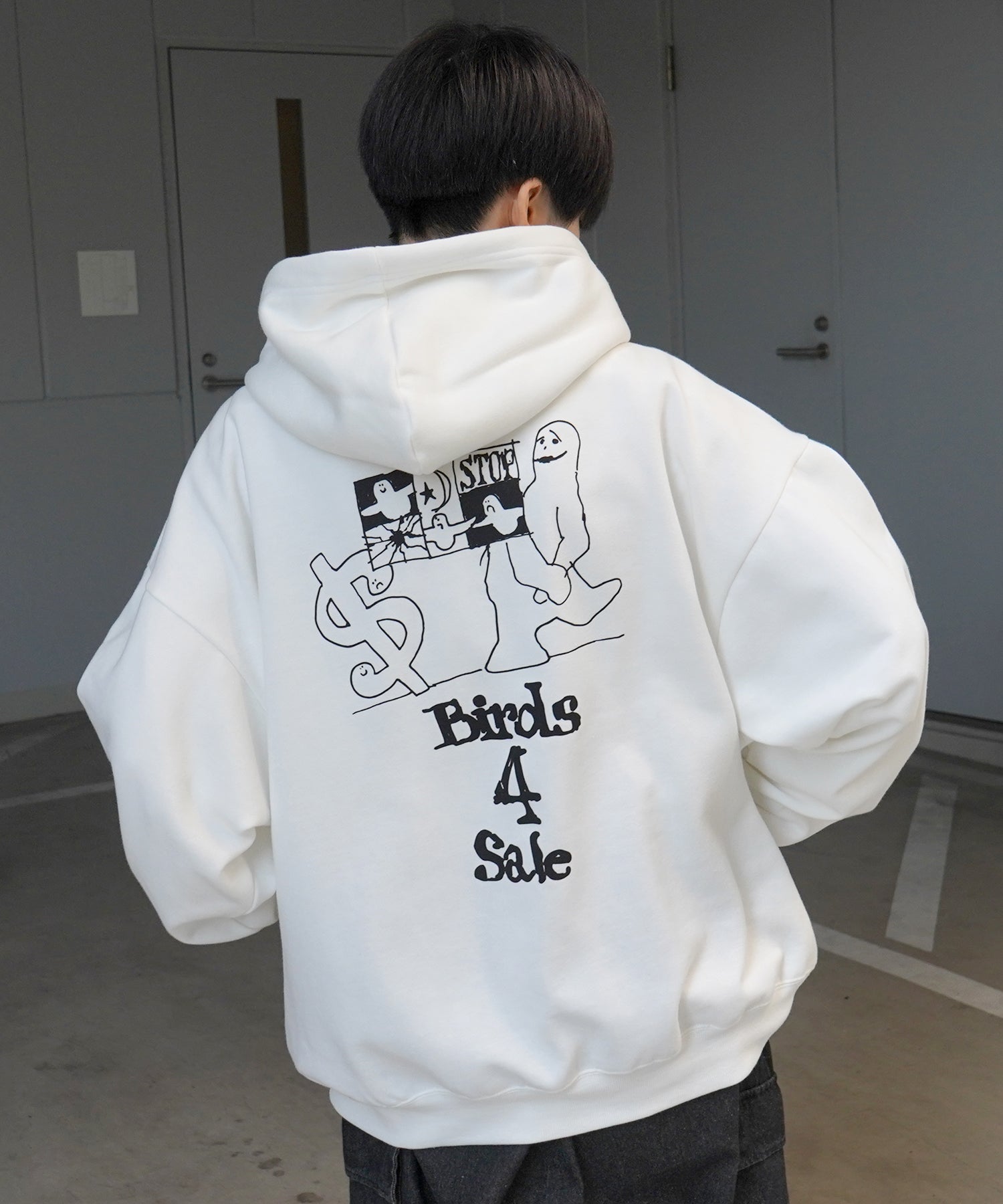 【MARK GONZALES ARTWORK COLLECTION / マーク ゴンザレス】別注 ビッグシルエット イラストバックプリント プルオーバーパーカー