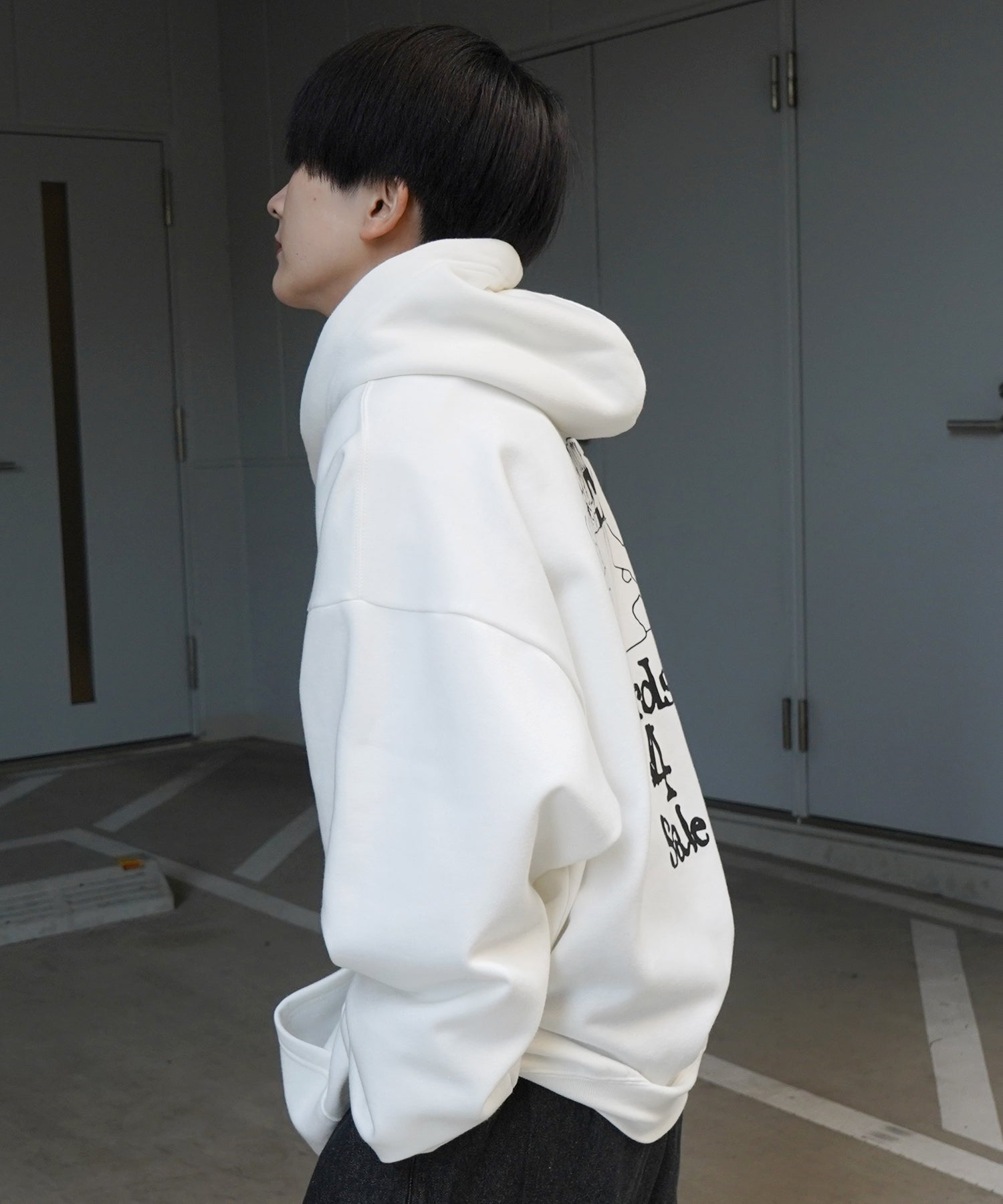 【MARK GONZALES ARTWORK COLLECTION / マーク ゴンザレス】別注 ビッグシルエット イラストバックプリント プルオーバーパーカー