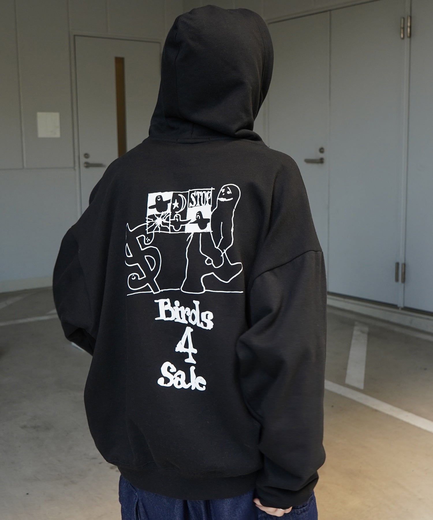 【MARK GONZALES ARTWORK COLLECTION / マーク ゴンザレス】別注 ビッグシルエット イラストバックプリント プルオーバーパーカー