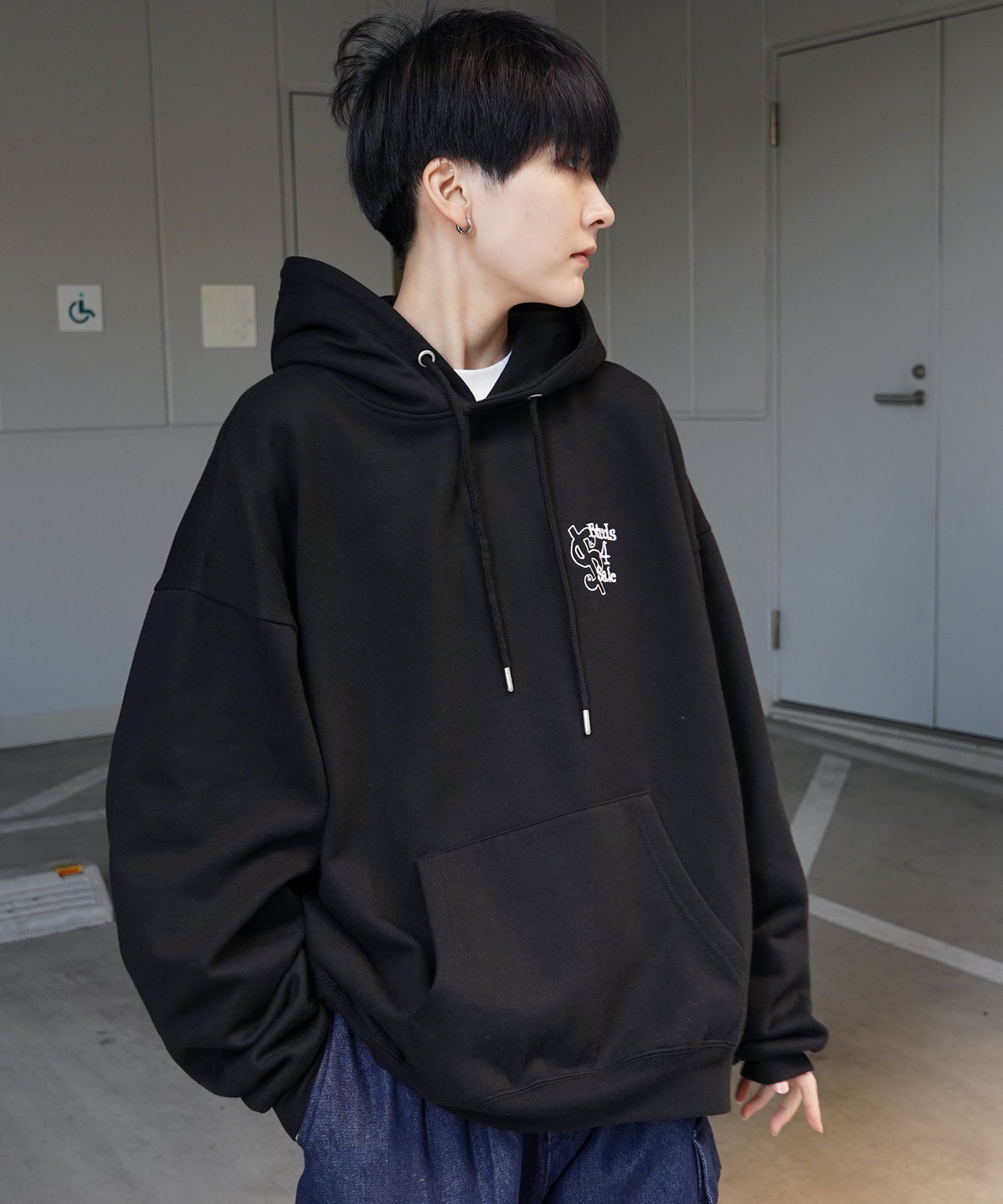 【MARK GONZALES ARTWORK COLLECTION / マーク ゴンザレス】別注 ビッグシルエット イラストバックプリント プルオーバーパーカー