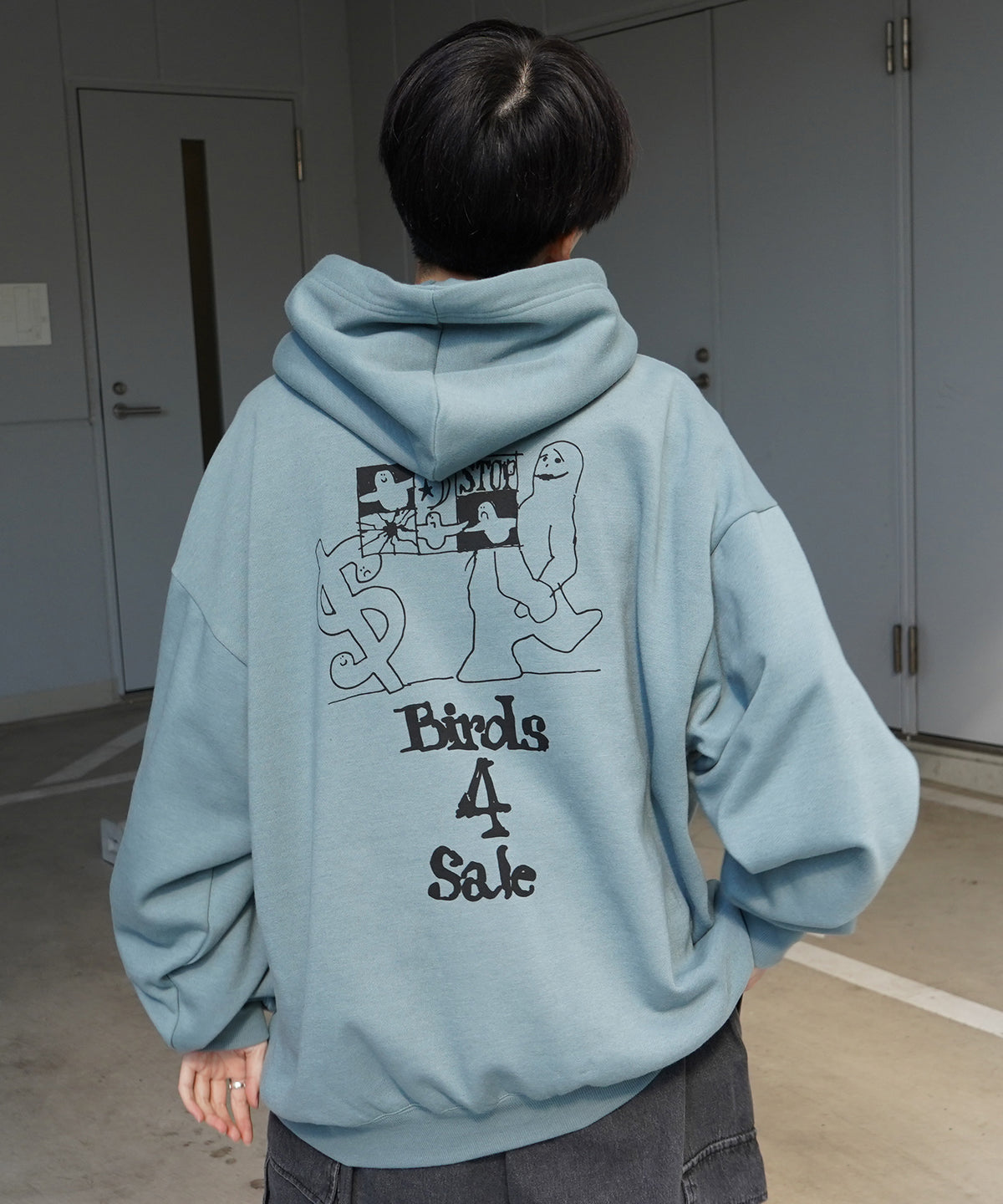 【MARK GONZALES ARTWORK COLLECTION / マーク ゴンザレス】別注 ビッグシルエット イラストバックプリント プルオーバーパーカー