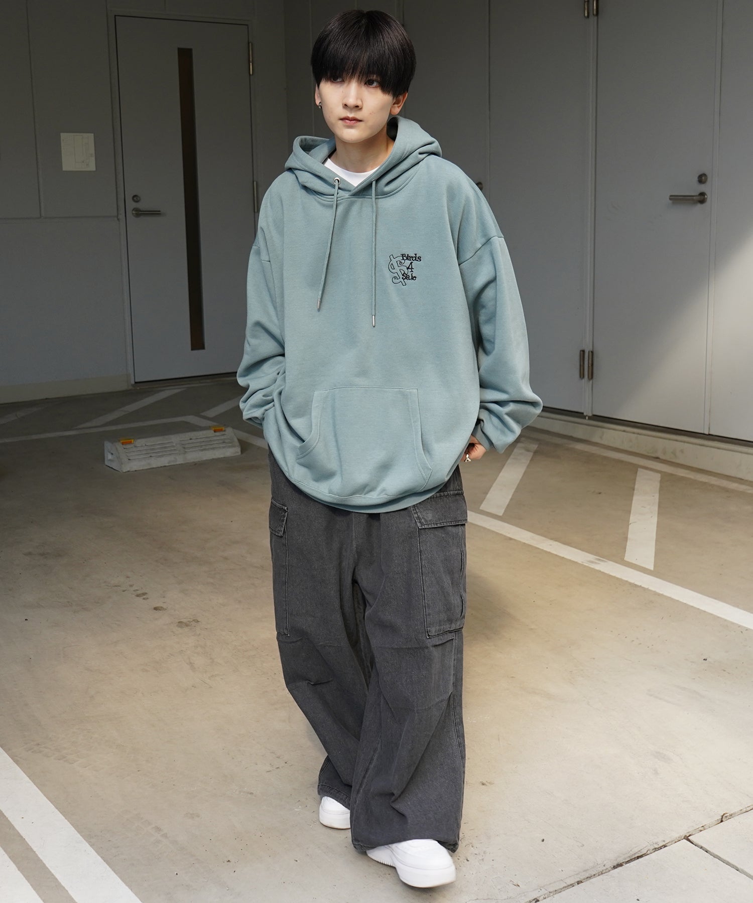 【MARK GONZALES ARTWORK COLLECTION / マーク ゴンザレス】別注 ビッグシルエット イラストバックプリント プルオーバーパーカー