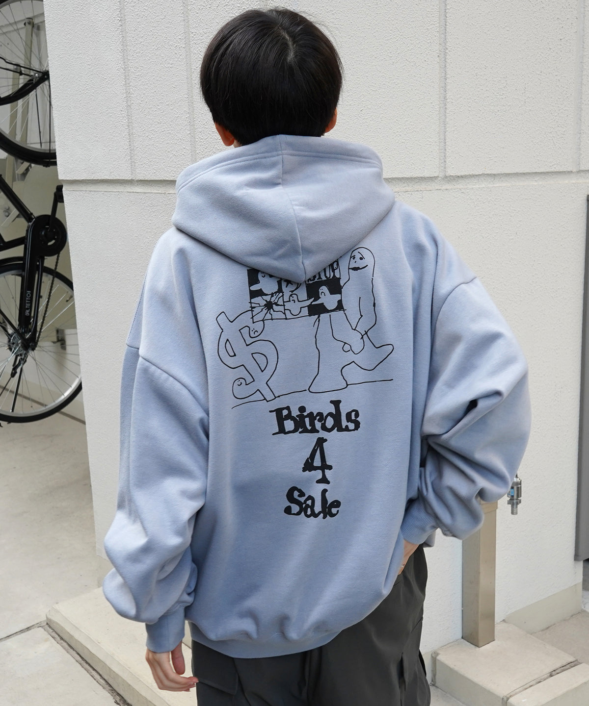【MARK GONZALES ARTWORK COLLECTION / マーク ゴンザレス】別注 ビッグシルエット イラストバックプリント プルオーバーパーカー