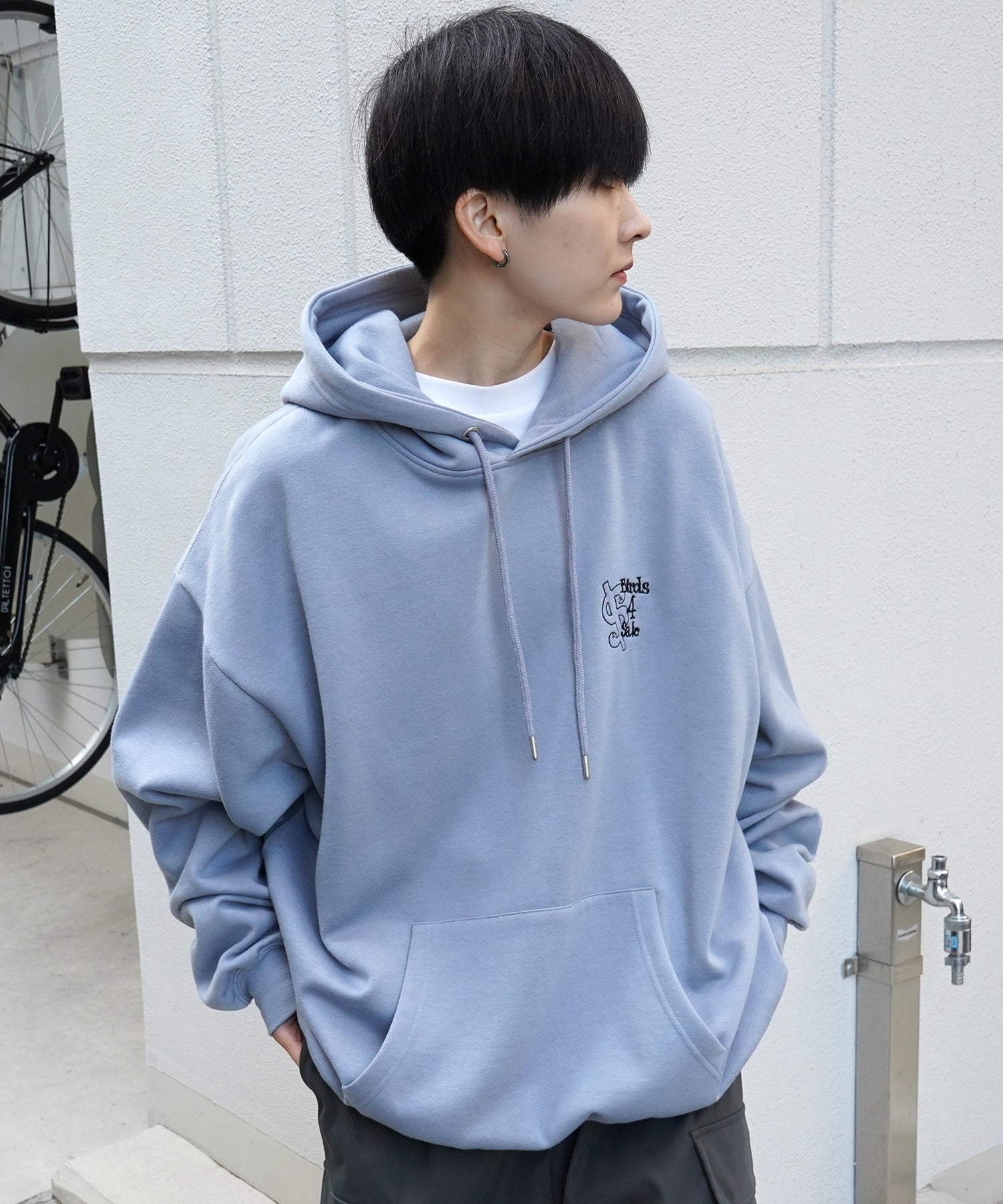 【MARK GONZALES ARTWORK COLLECTION / マーク ゴンザレス】別注 ビッグシルエット イラストバックプリント プルオーバーパーカー