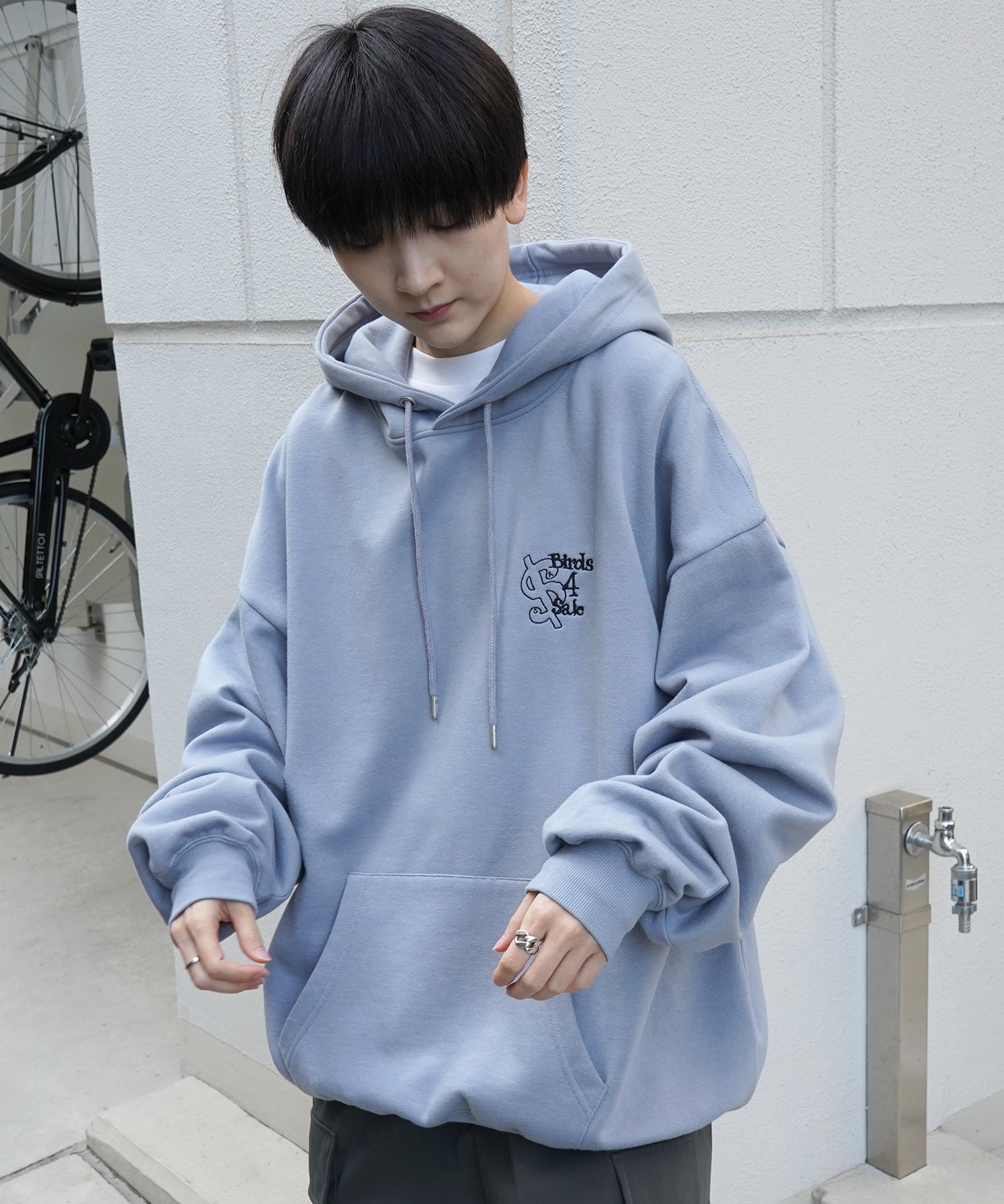 【MARK GONZALES ARTWORK COLLECTION / マーク ゴンザレス】別注 ビッグシルエット イラストバックプリント プルオーバーパーカー