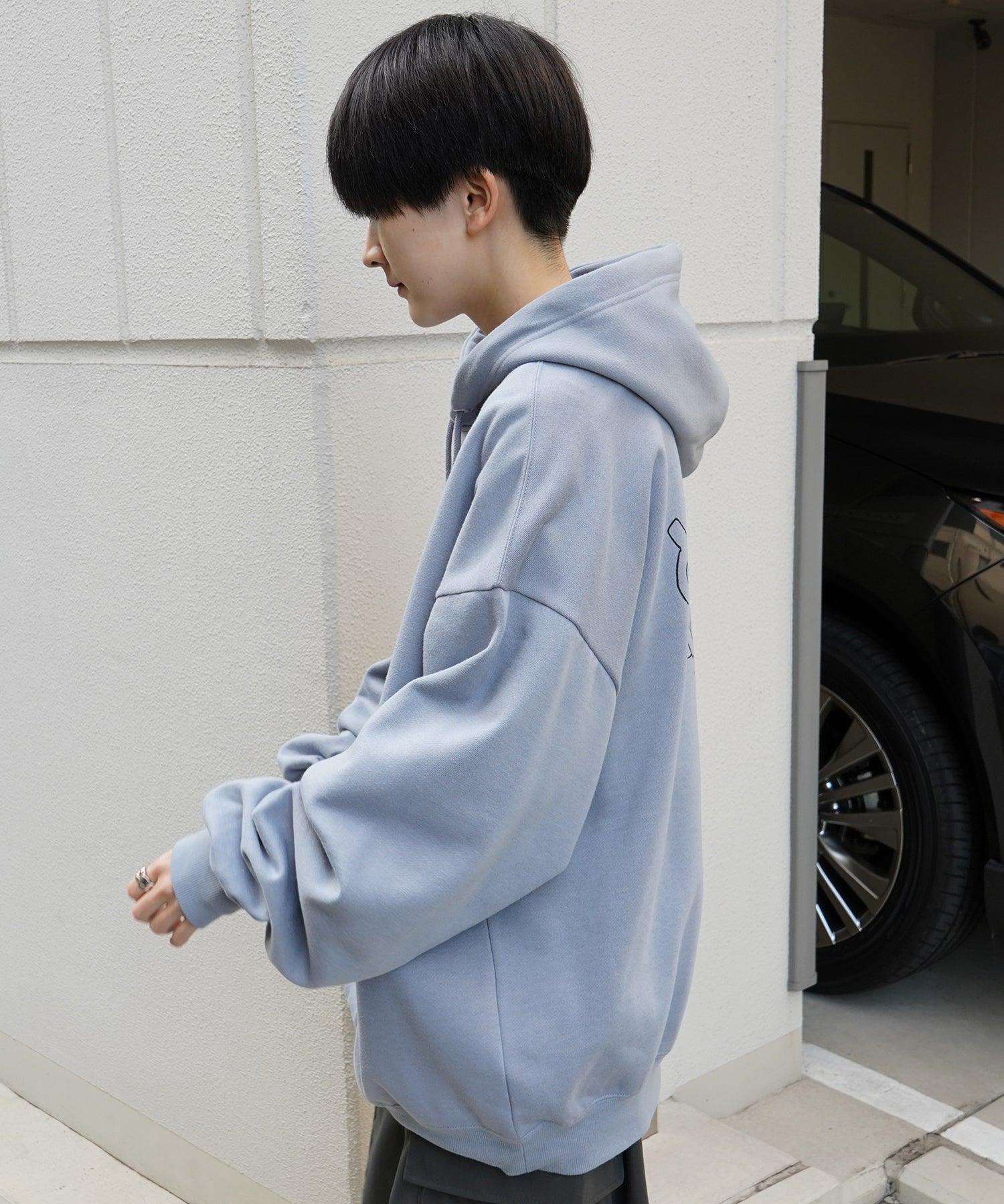 【MARK GONZALES ARTWORK COLLECTION / マーク ゴンザレス】別注 ビッグシルエット イラストバックプリント プルオーバーパーカー