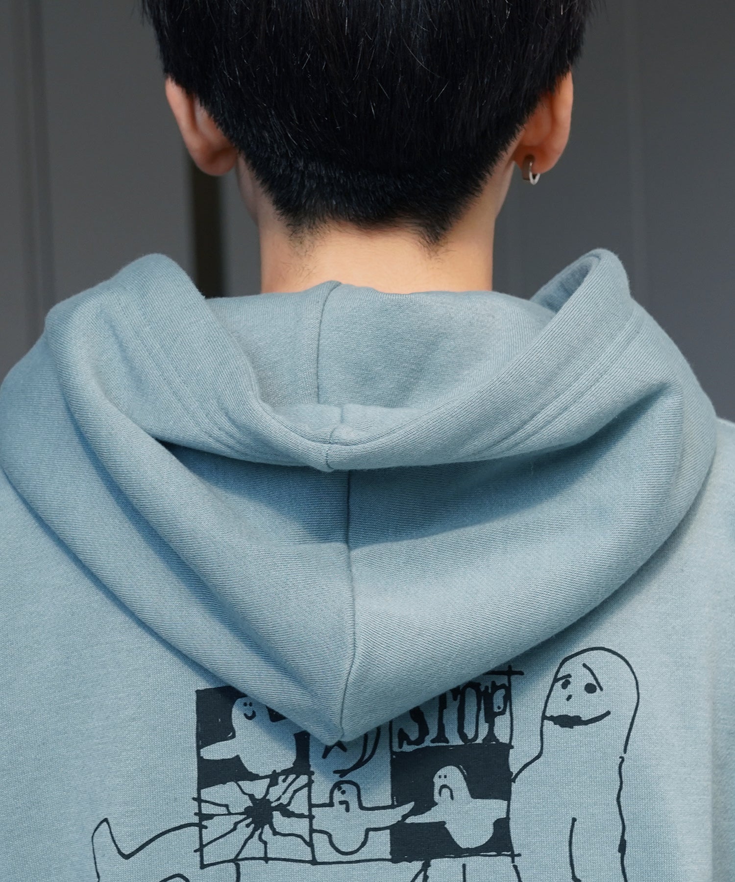 【MARK GONZALES ARTWORK COLLECTION / マーク ゴンザレス】別注 ビッグシルエット イラストバックプリント プルオーバーパーカー