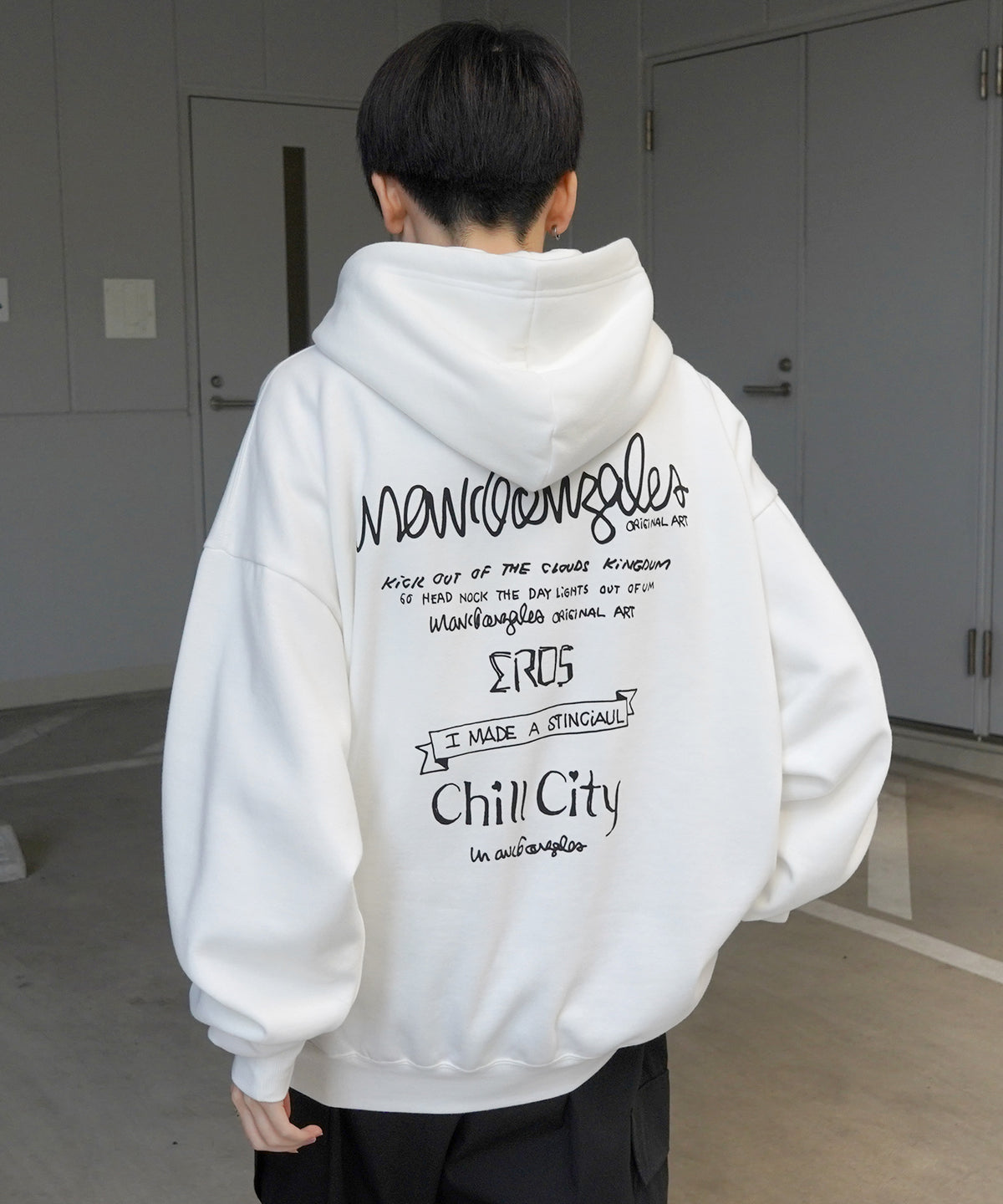 【MARK GONZALES ARTWORK COLLECTION / マーク ゴンザレス】別注 ビッグシルエット イラストバックプリント プルオーバーパーカー