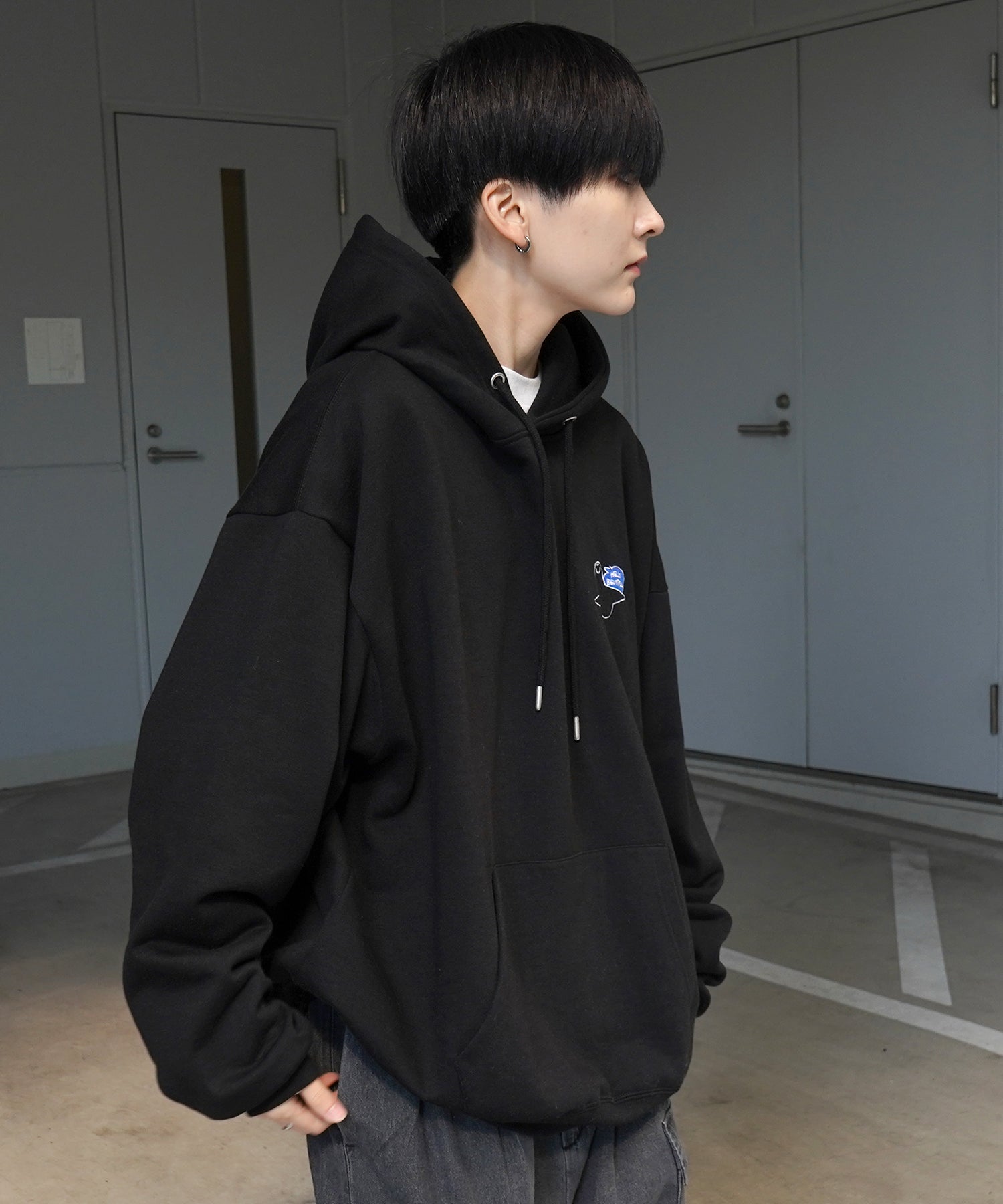 【MARK GONZALES ARTWORK COLLECTION / マーク ゴンザレス】別注 ビッグシルエット イラストバックプリント プルオーバーパーカー