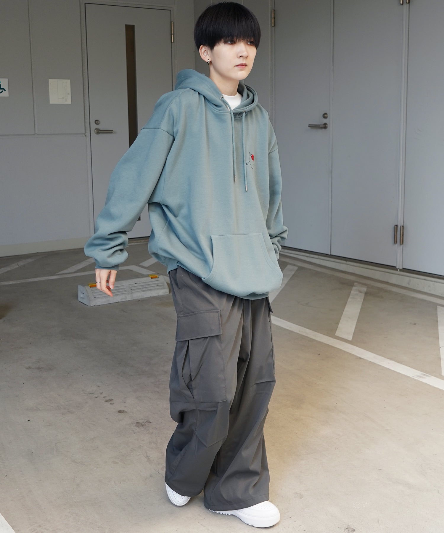 【MARK GONZALES ARTWORK COLLECTION / マーク ゴンザレス】別注 ビッグシルエット イラストバックプリント プルオーバーパーカー