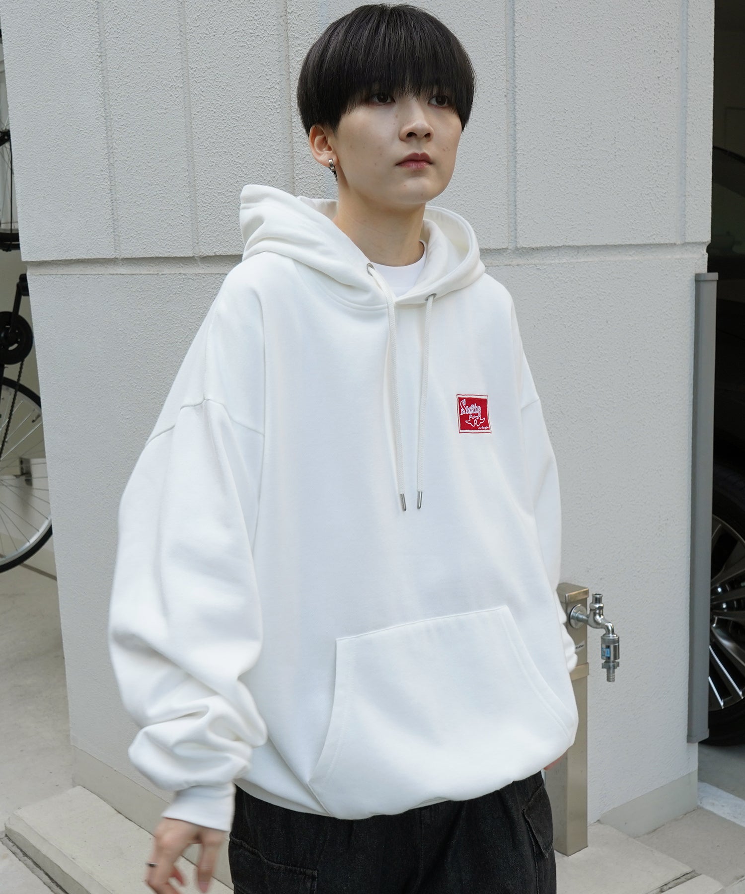 【MARK GONZALES ARTWORK COLLECTION / マーク ゴンザレス】別注 ビッグシルエット イラストバックプリント プルオーバーパーカー