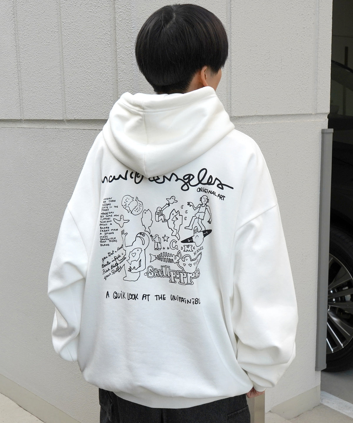 【MARK GONZALES ARTWORK COLLECTION / マーク ゴンザレス】別注 ビッグシルエット イラストバックプリント プルオーバーパーカー