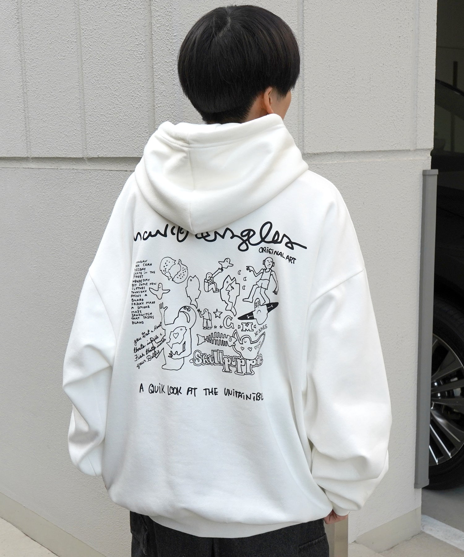 【MARK GONZALES ARTWORK COLLECTION / マーク ゴンザレス】別注 ビッグシルエット イラストバックプリント プルオーバーパーカー