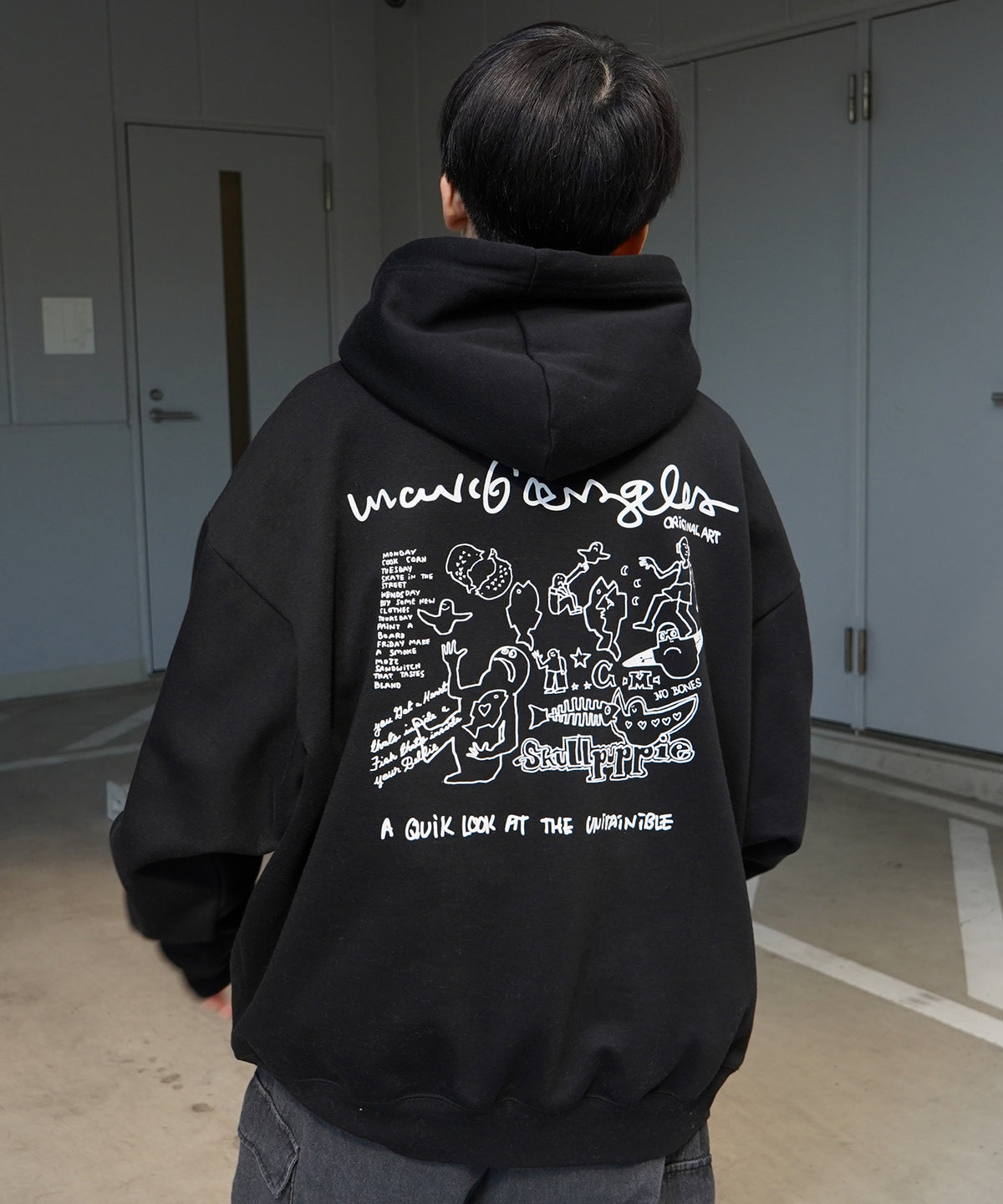 【MARK GONZALES ARTWORK COLLECTION / マーク ゴンザレス】別注 ビッグシルエット イラストバックプリント プルオーバーパーカー