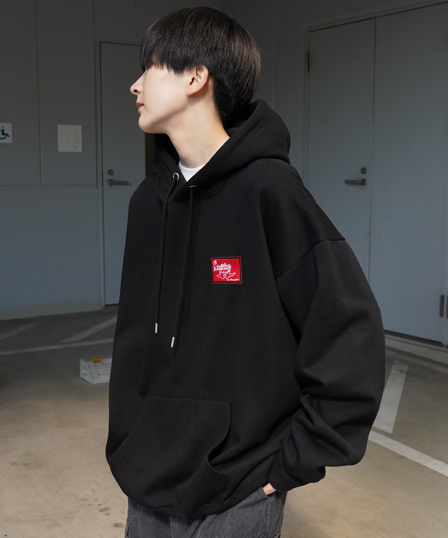 【MARK GONZALES ARTWORK COLLECTION / マーク ゴンザレス】別注 ビッグシルエット イラストバックプリント プルオーバーパーカー