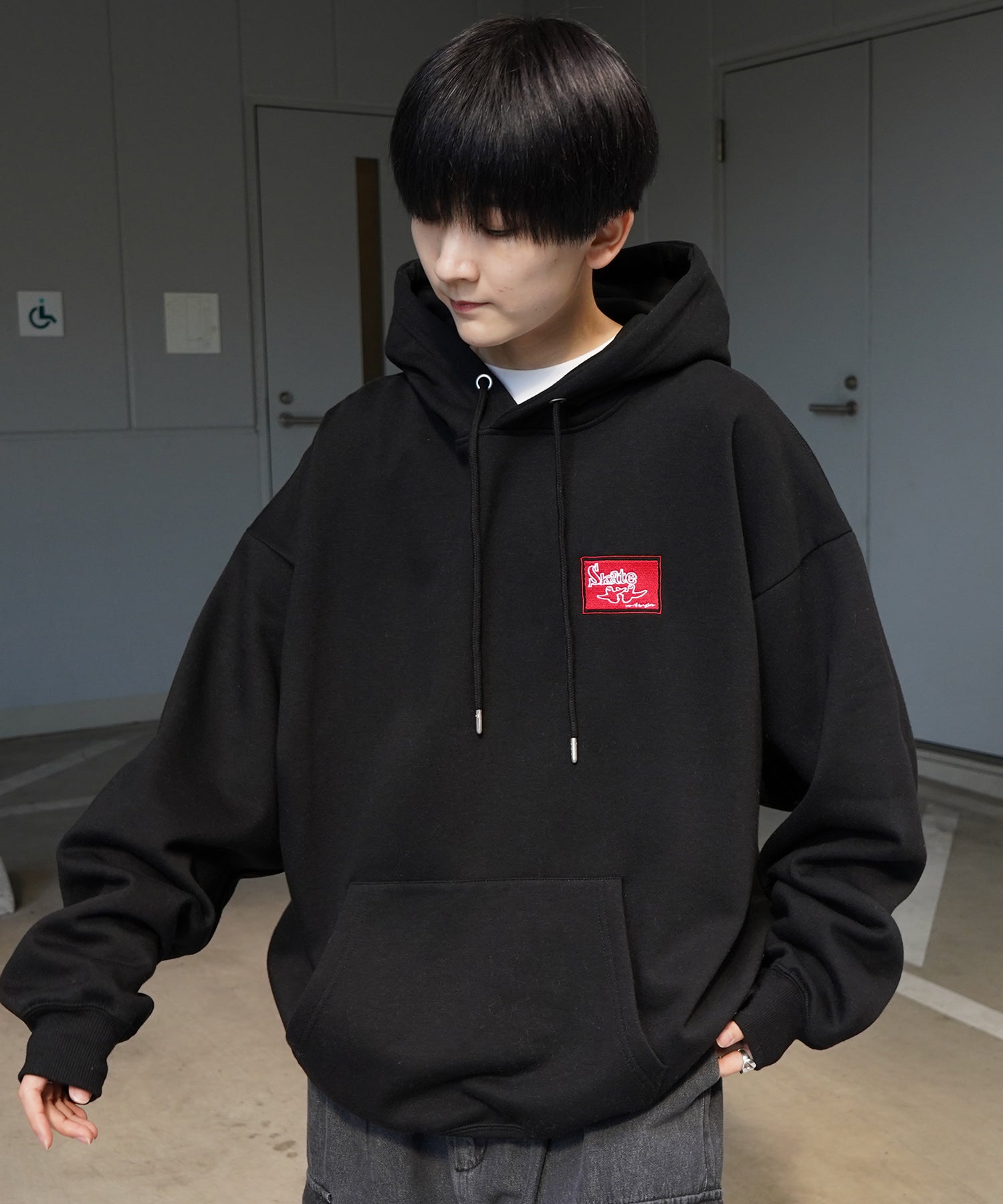 【MARK GONZALES ARTWORK COLLECTION / マーク ゴンザレス】別注 ビッグシルエット イラストバックプリント プルオーバーパーカー