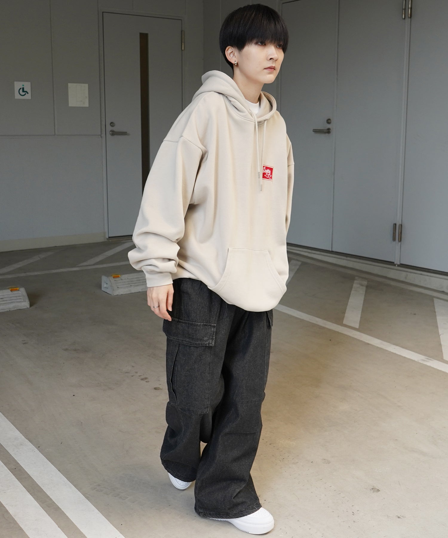 【MARK GONZALES ARTWORK COLLECTION / マーク ゴンザレス】別注 ビッグシルエット イラストバックプリント プルオーバーパーカー