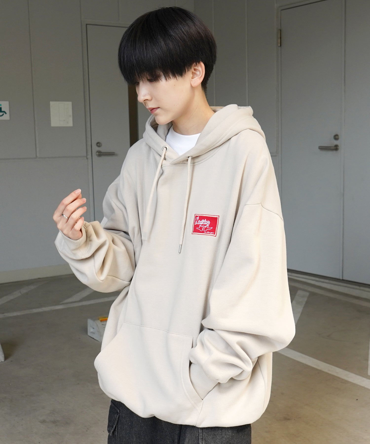 【MARK GONZALES ARTWORK COLLECTION / マーク ゴンザレス】別注 ビッグシルエット イラストバックプリント プルオーバーパーカー