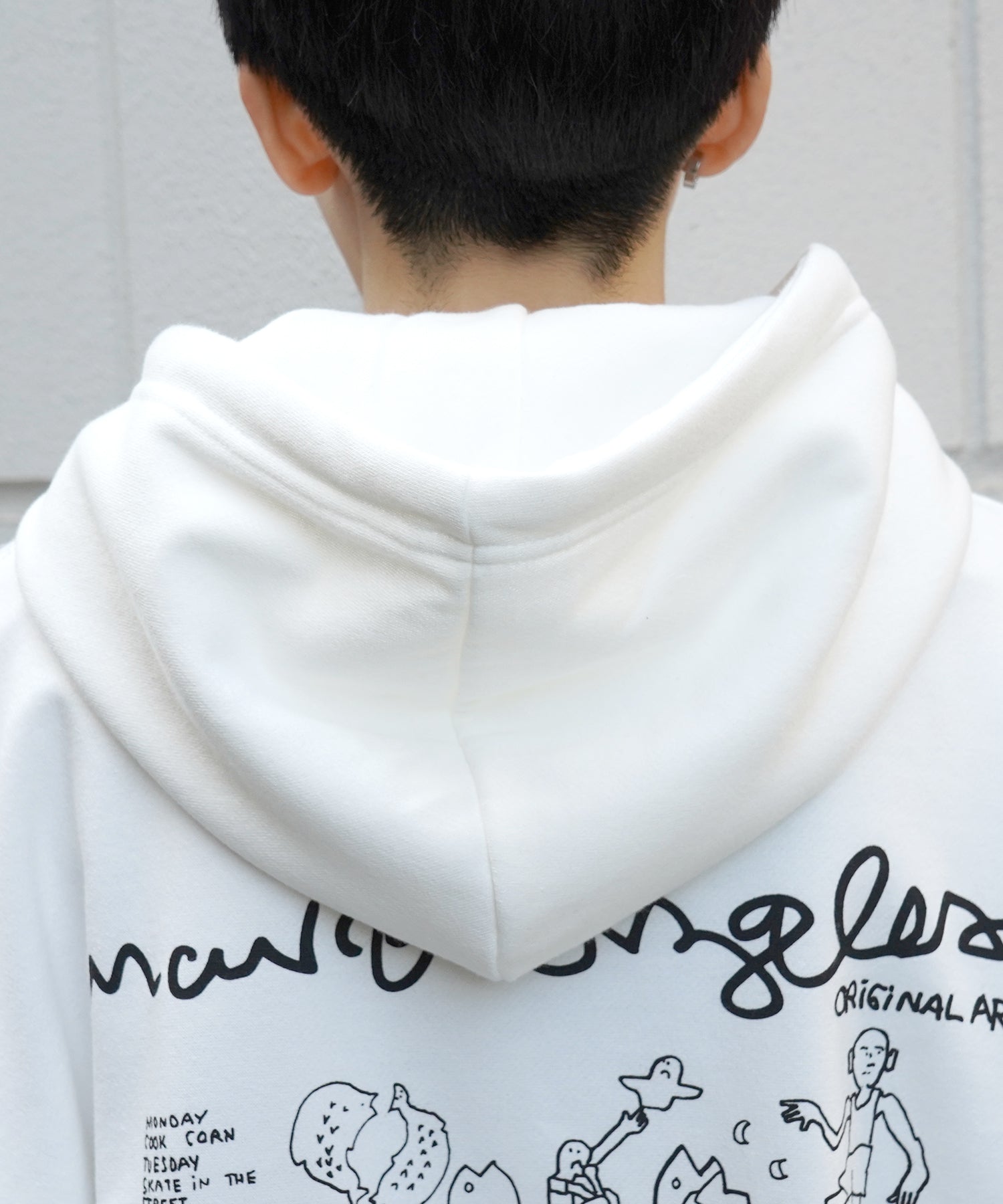 【MARK GONZALES ARTWORK COLLECTION / マーク ゴンザレス】別注 ビッグシルエット イラストバックプリント プルオーバーパーカー