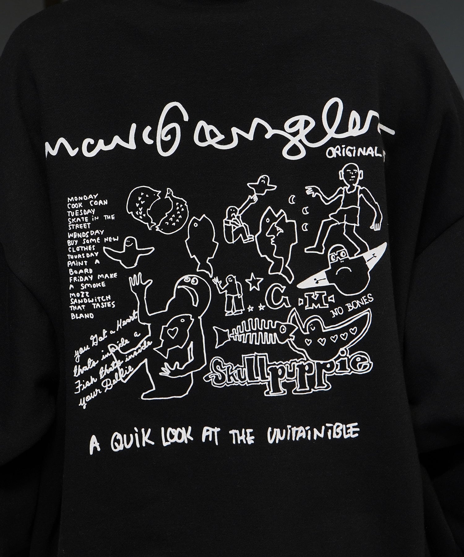 【MARK GONZALES ARTWORK COLLECTION / マーク ゴンザレス】別注 ビッグシルエット イラストバックプリント プルオーバーパーカー