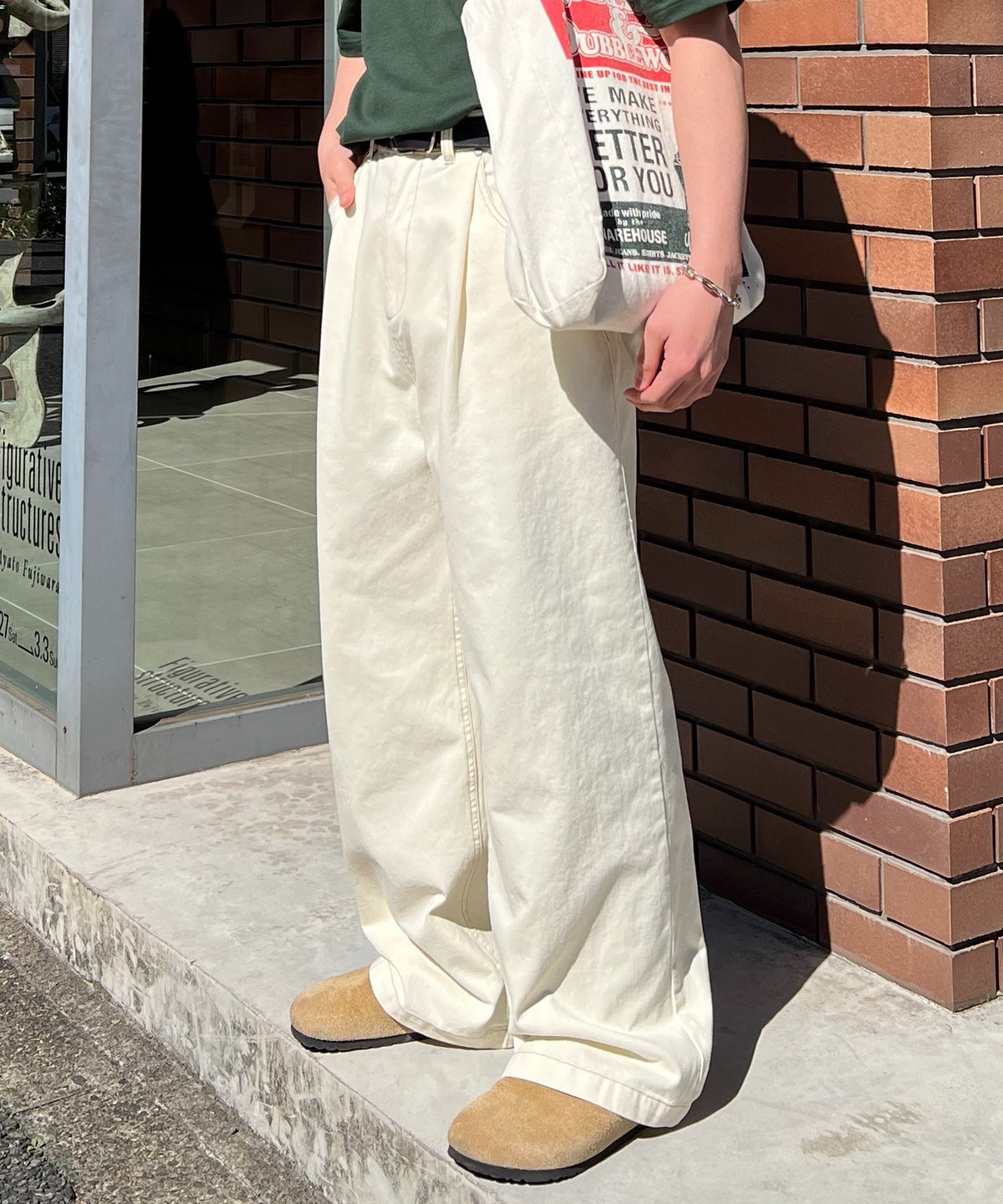 24SS ナチュラルシルエット カツラギワイドパンツ