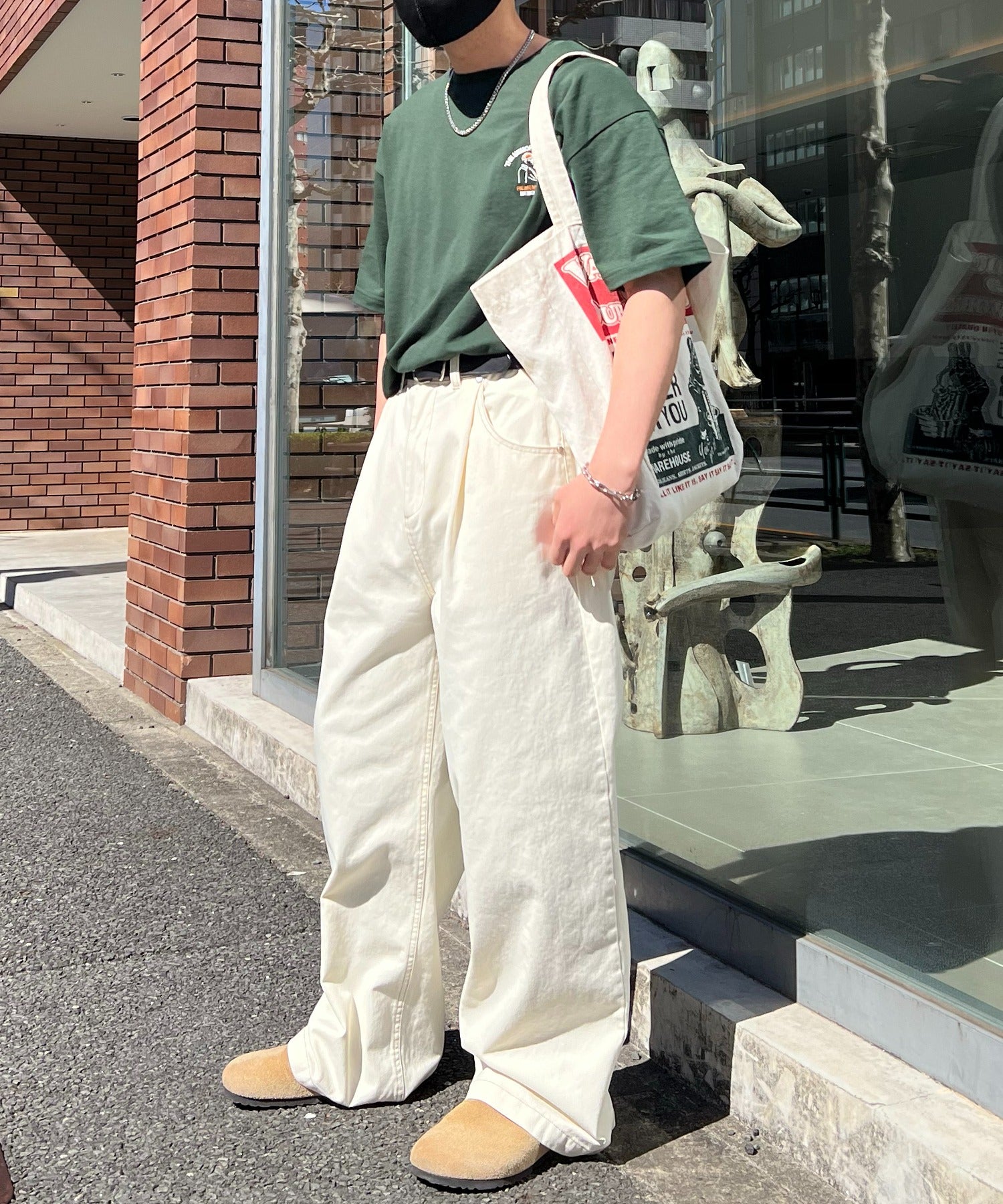 24SS ナチュラルシルエット カツラギワイドパンツ