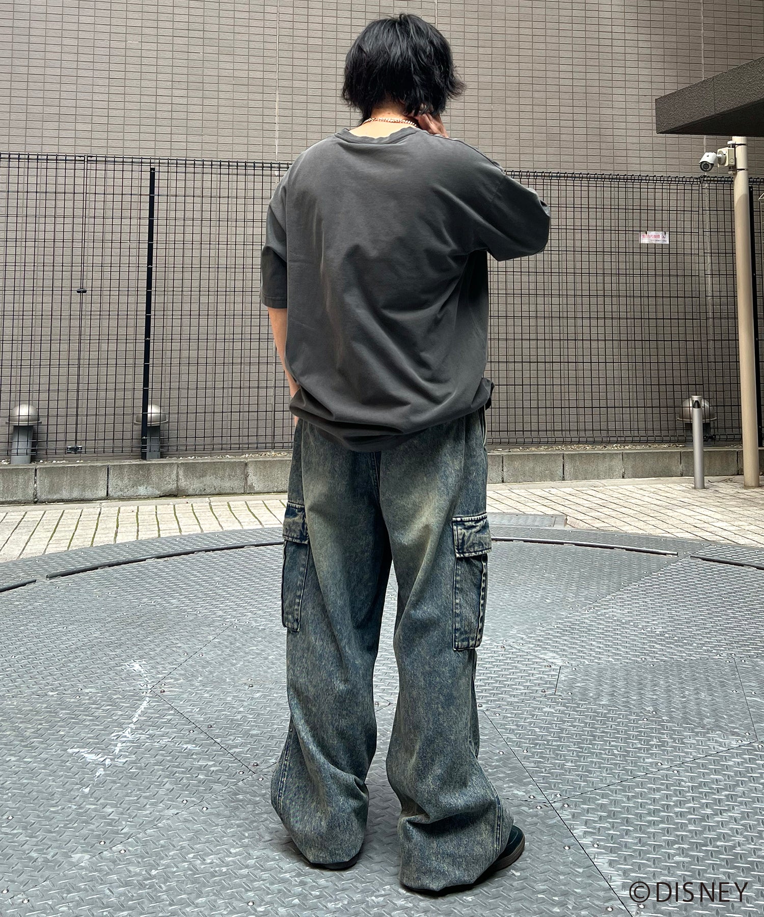 【Disney Villains / ディズニーヴィランズ】MALEFICENT / マレフィセント ヴィンテージライク ピグメント加工 ビッグシルエット 半袖プリントTシャツ