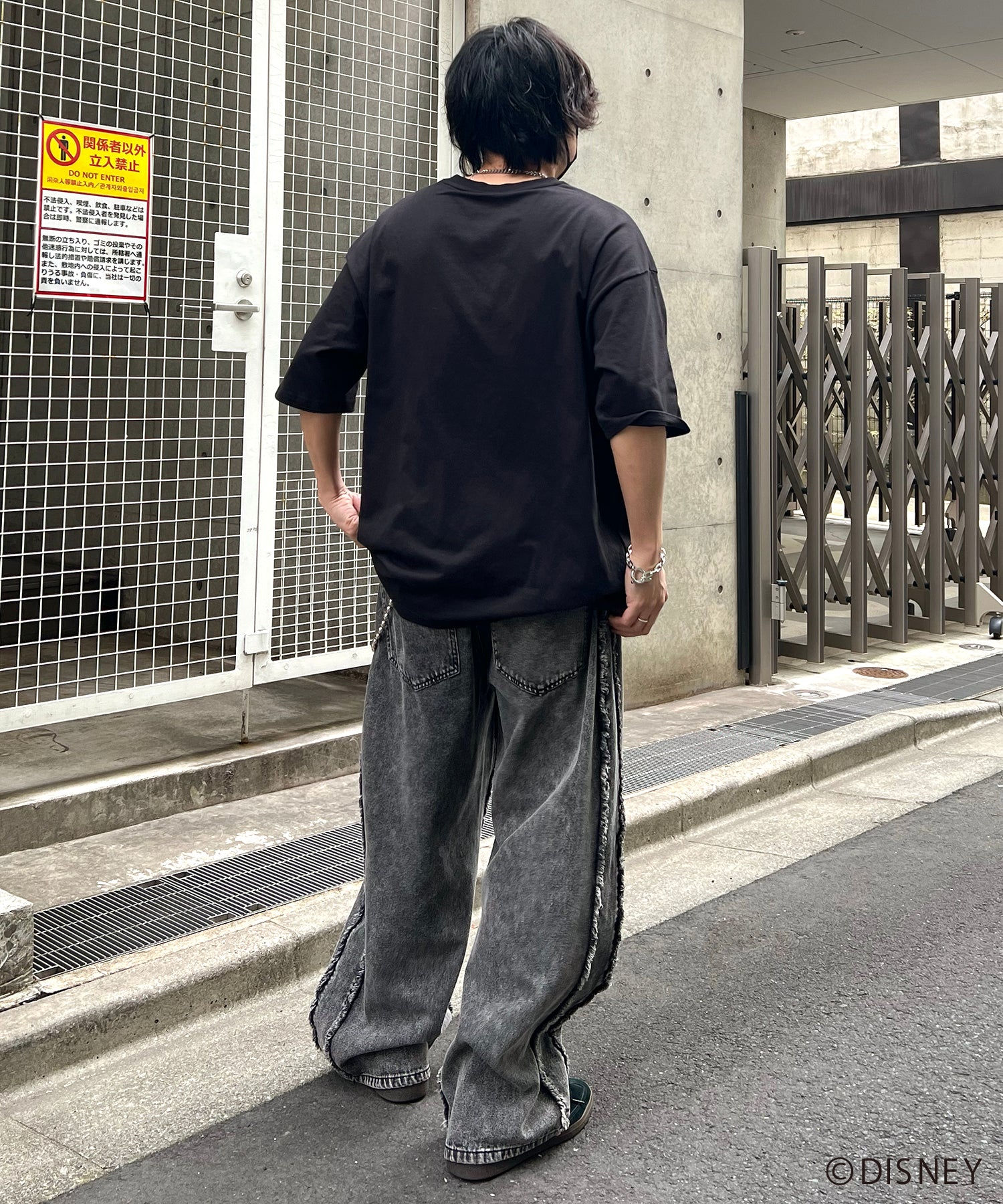 【Disney Villains / ディズニーヴィランズ】MALEFICENT / マレフィセント ヴィンテージライク ピグメント加工 ビッグシルエット 半袖プリントTシャツ