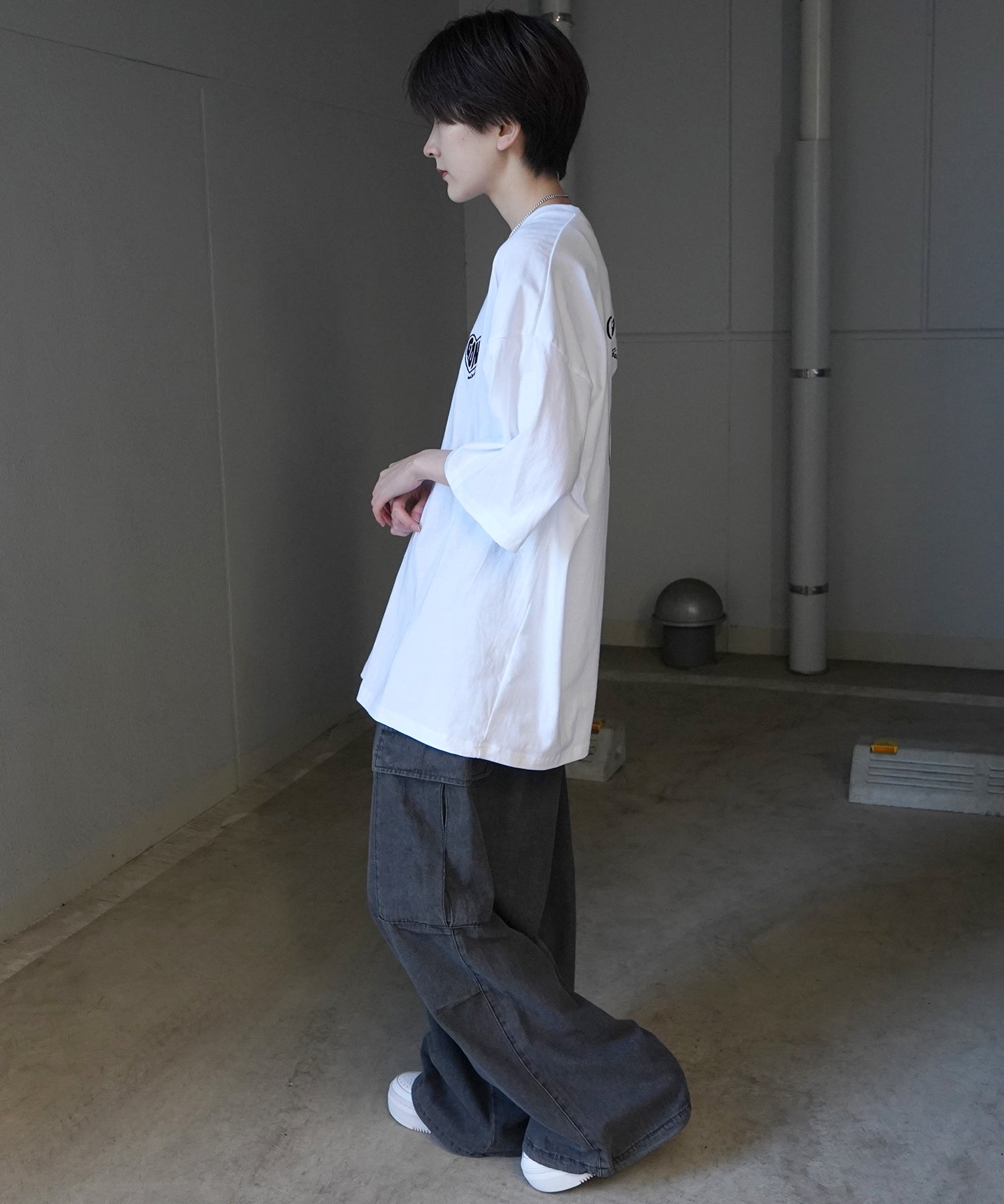 【MARK GONZALES ARTWORK COLLECTION / マーク ゴンザレス】フロント / バックプリント ワンポイント刺繍 モチーフ ビッグシルエットTシャツ