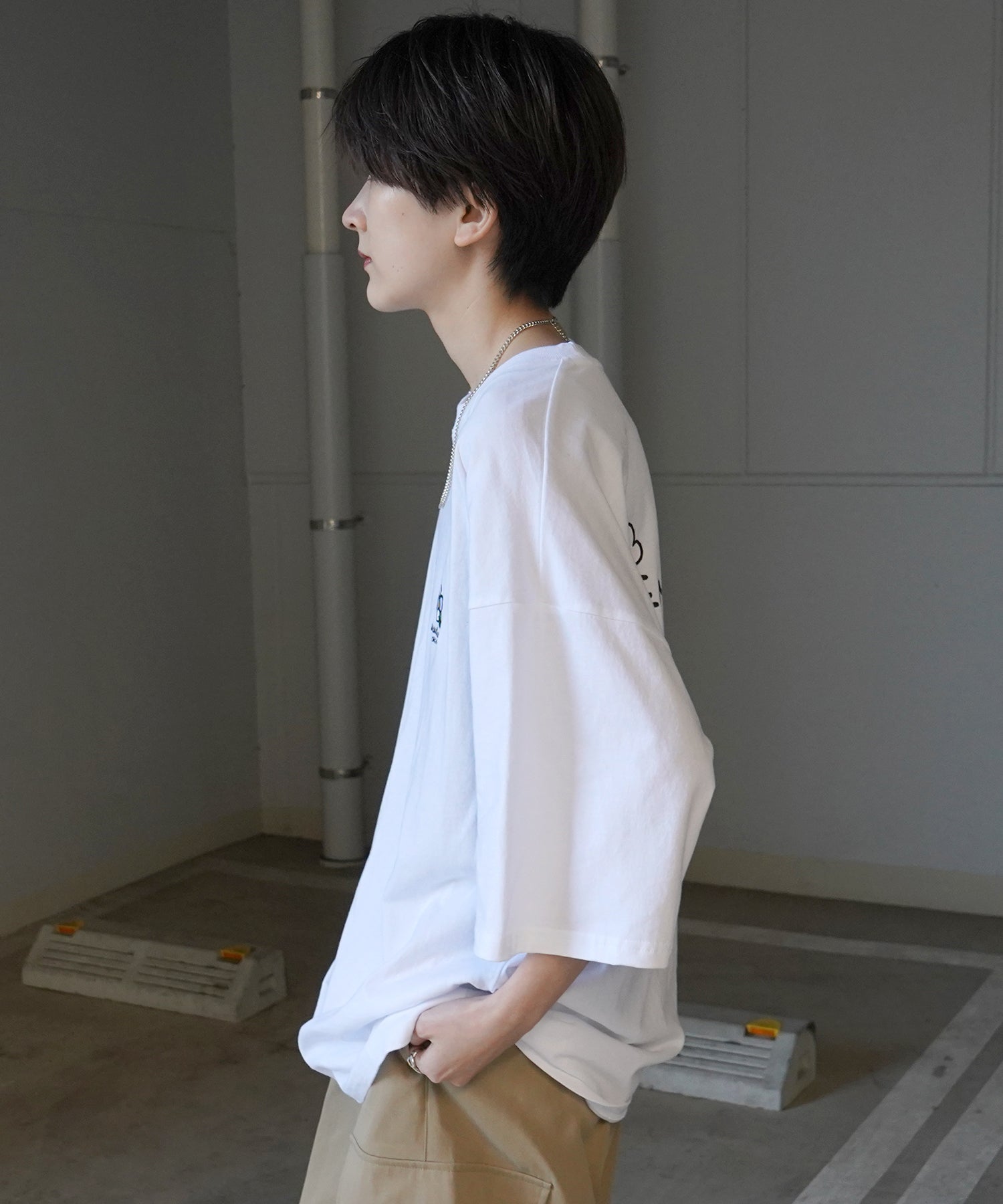 【MARK GONZALES ARTWORK COLLECTION / マーク ゴンザレス】フロント / バックプリント ワンポイント刺繍 モチーフ ビッグシルエットTシャツ
