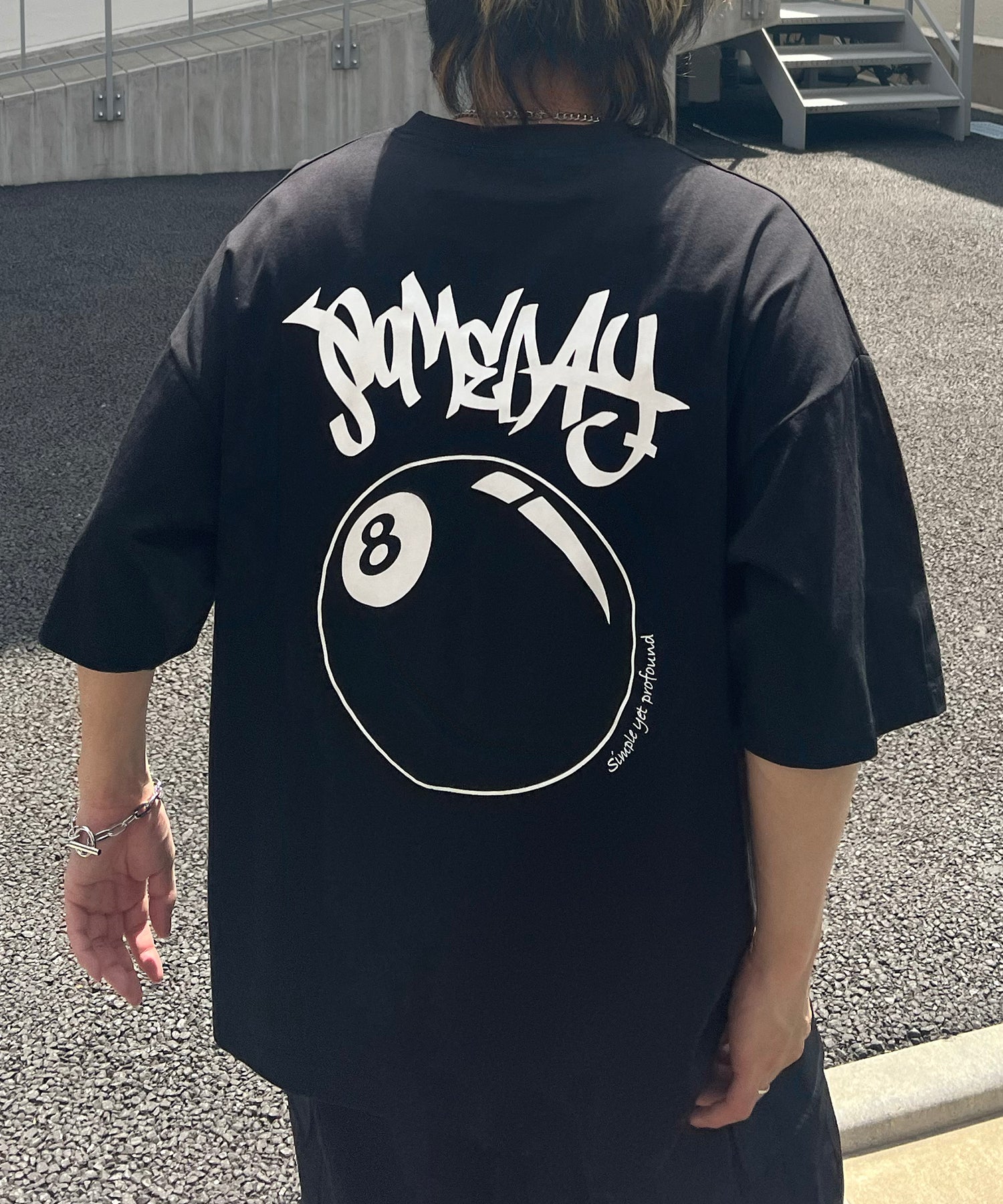 25SS 8ボール / ダイス / クラウン バックプリント ワンポイント ビッグシルエットTシャツ