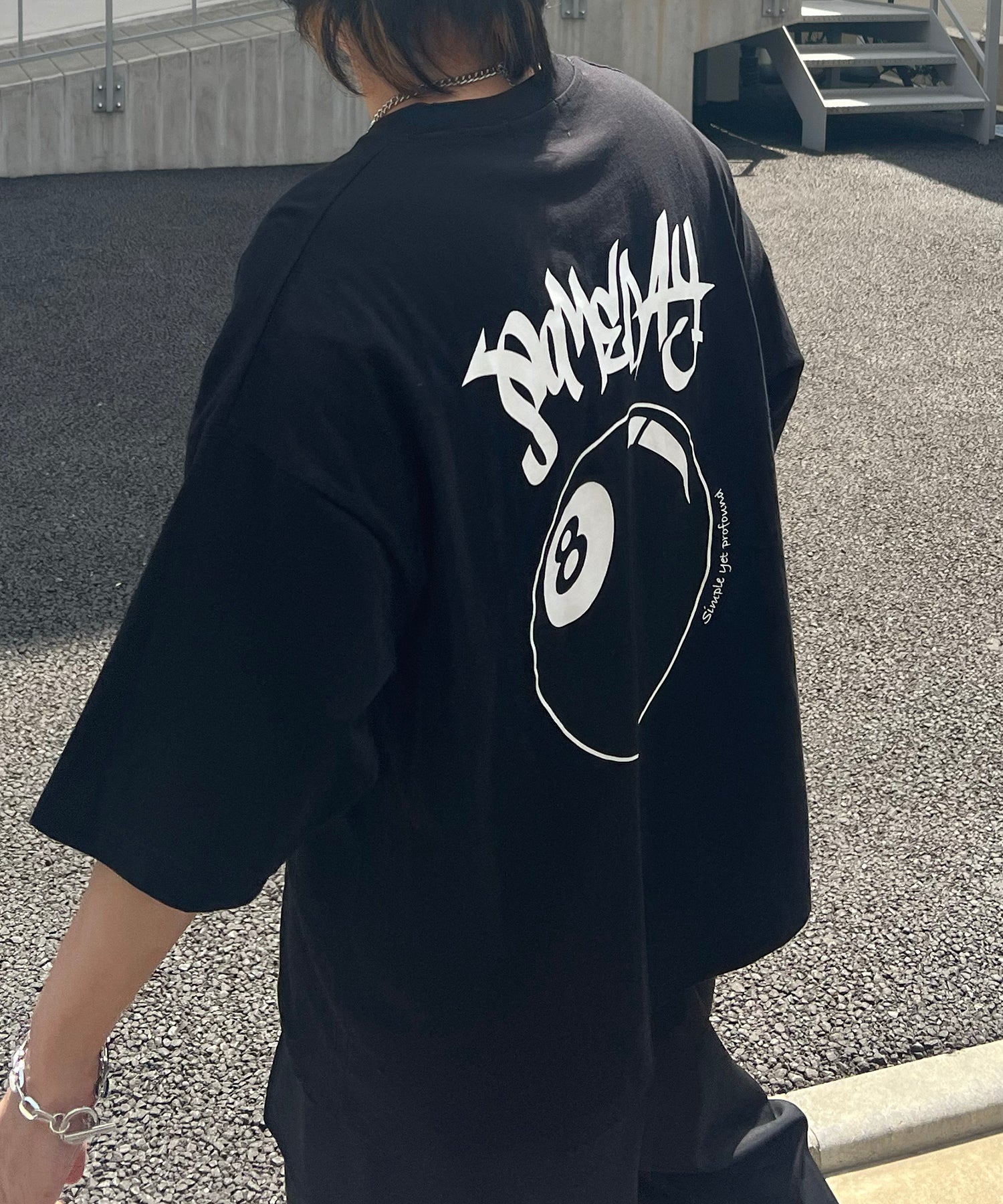 25SS 8ボール / ダイス / クラウン バックプリント ワンポイント ビッグシルエットTシャツ