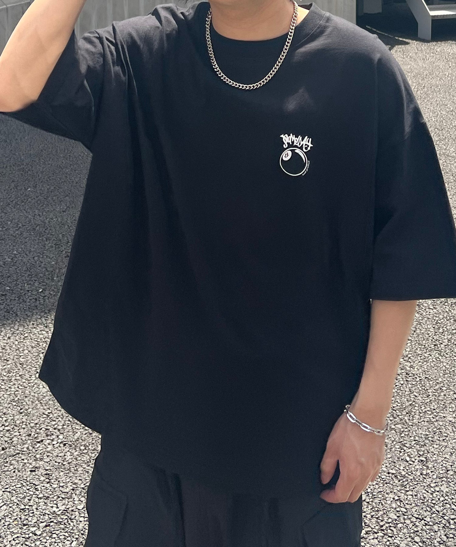 25SS 8ボール / ダイス / クラウン バックプリント ワンポイント ビッグシルエットTシャツ