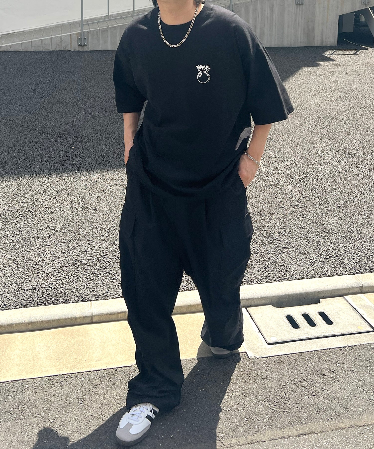 25SS 8ボール / ダイス / クラウン バックプリント ワンポイント ビッグシルエットTシャツ