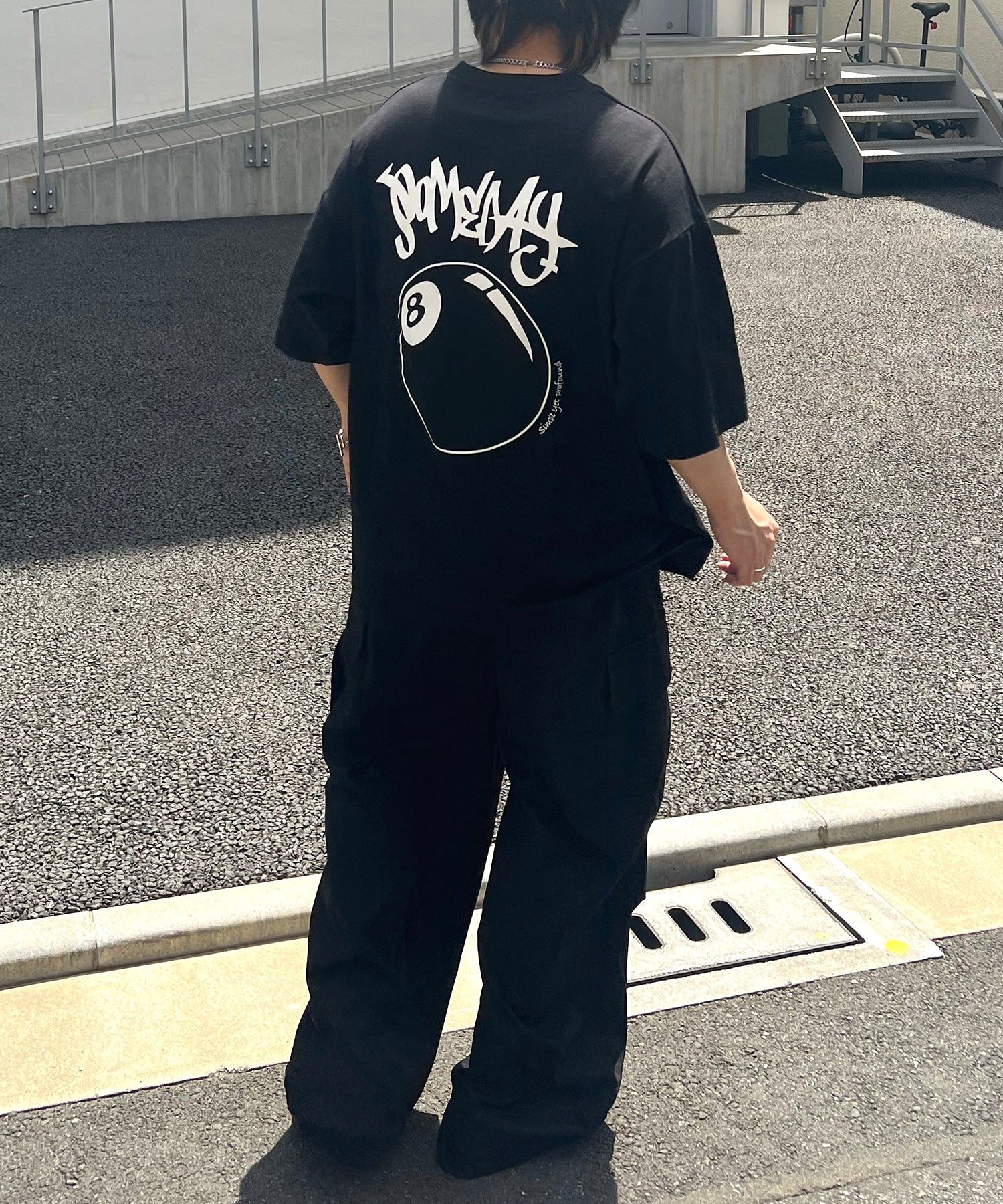 25SS 8ボール / ダイス / クラウン バックプリント ワンポイント ビッグシルエットTシャツ