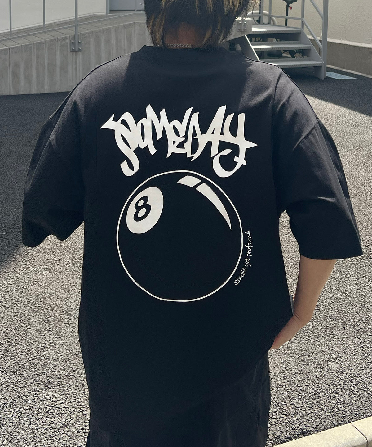 25SS 8ボール / ダイス / クラウン バックプリント ワンポイント ビッグシルエットTシャツ