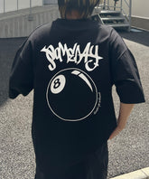 25SS 8ボール / ダイス / クラウン バックプリント ワンポイント ビッグシルエットTシャツ